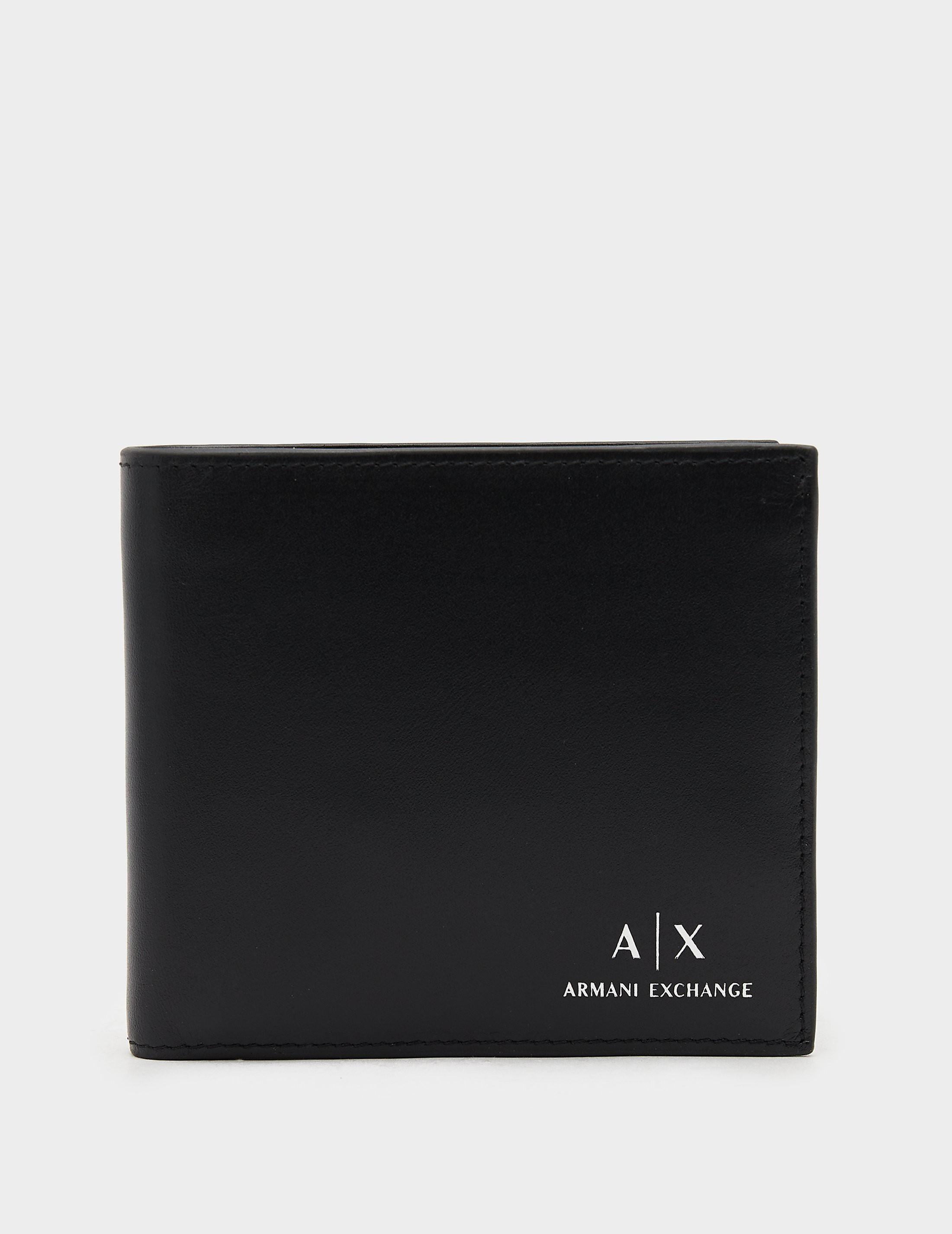 Armani Exchange Leather Coin Wallet in Black for Men Lyst