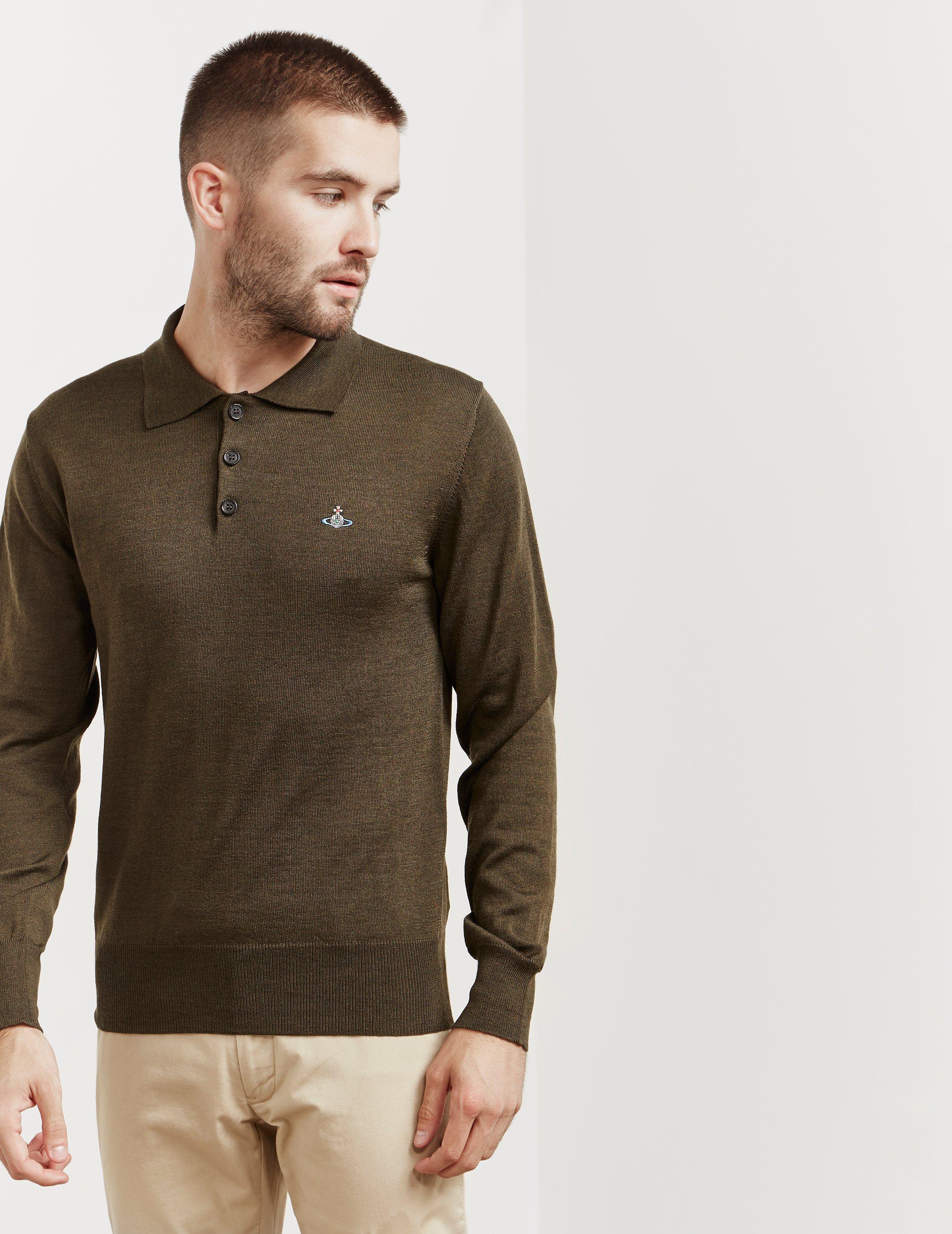 Buy > mens knitted polo long sleeve > in stock