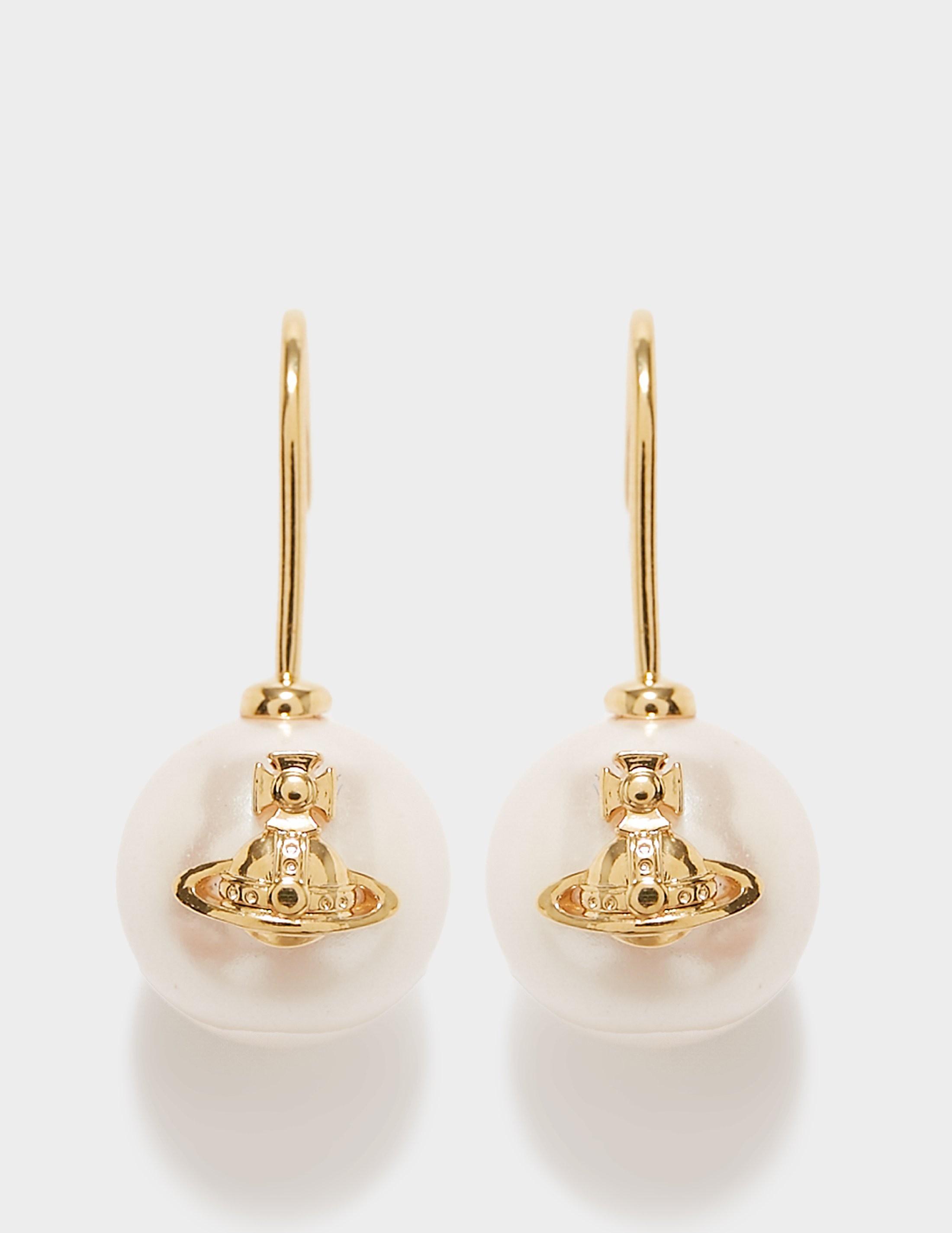 Vivienne Westwood Gia Drop Pearl Earrings in Gold (Metallic) Lyst UK