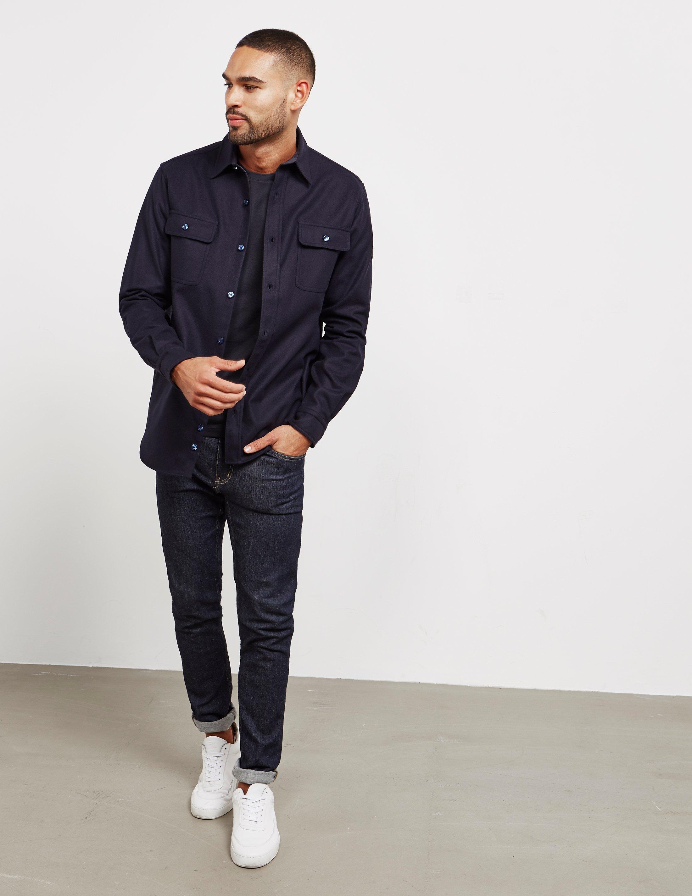 Paul \u0026 Shark Mens Wool Overshirt Navy 