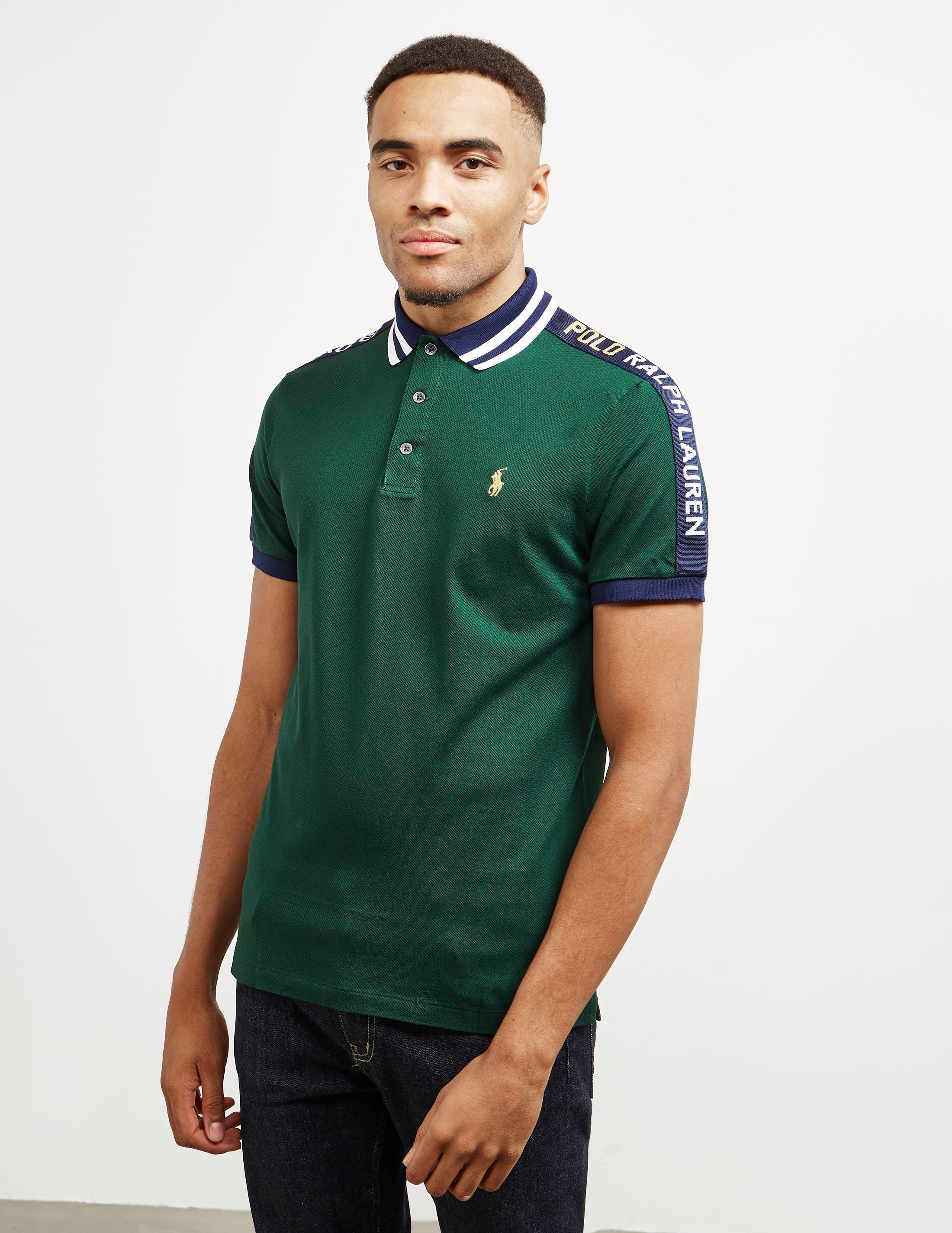 Polo Ralph Lauren Tape Short Sleeve Polo Shirt Green for Men | Lyst