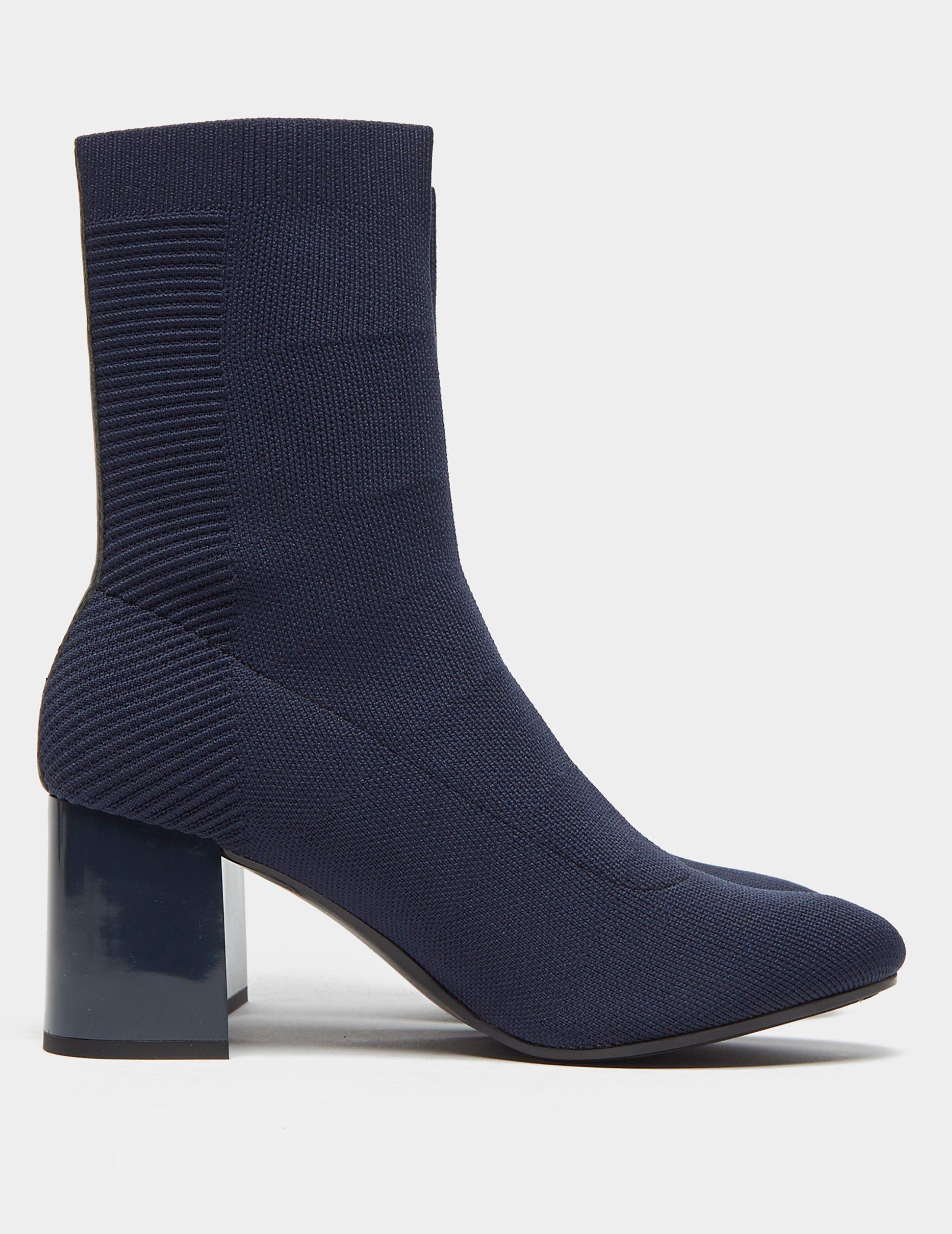 Tommy Hilfiger Knitted Heeled Boot Ankle in Navy Blue (Blue) - Lyst