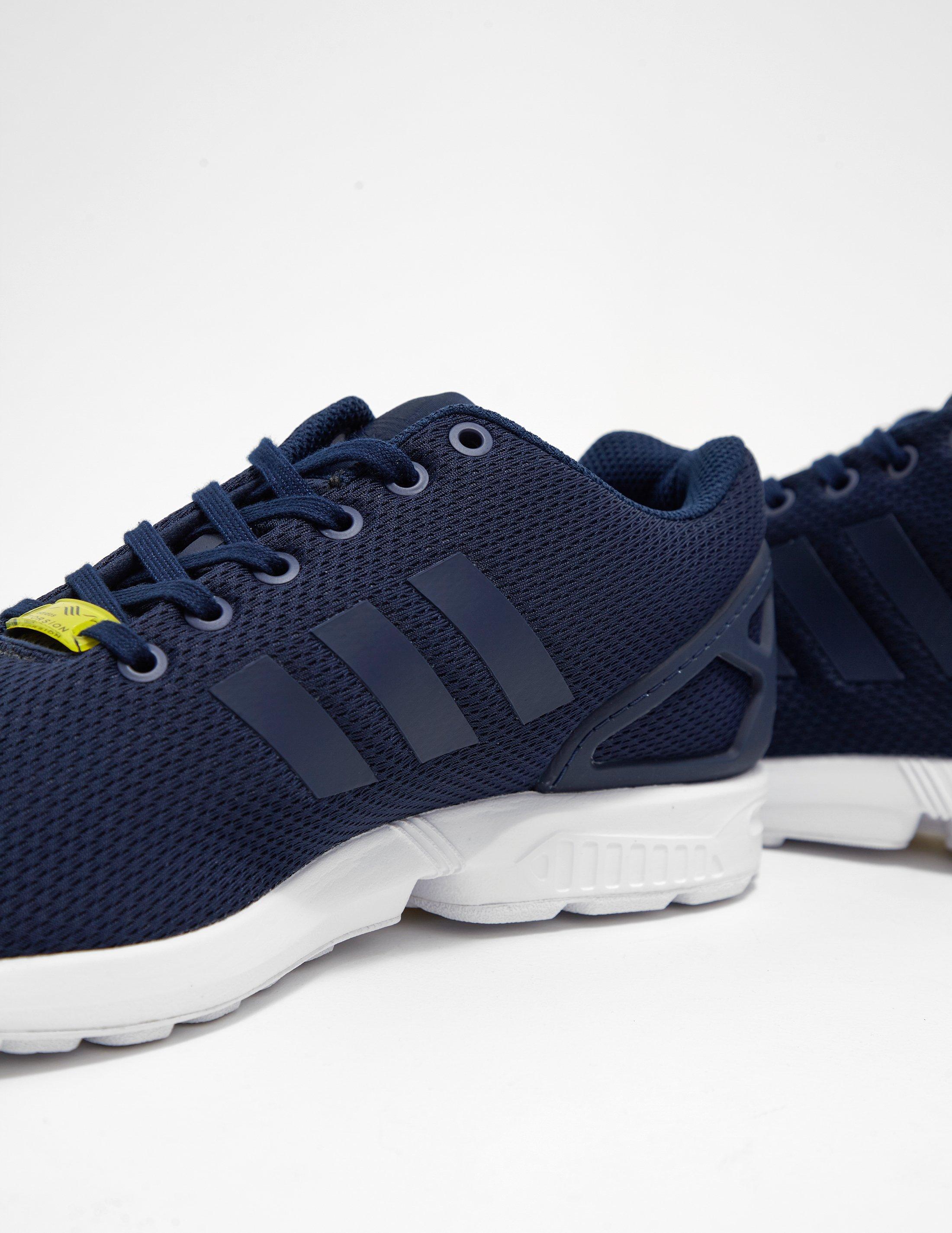 adidas flux navy and white