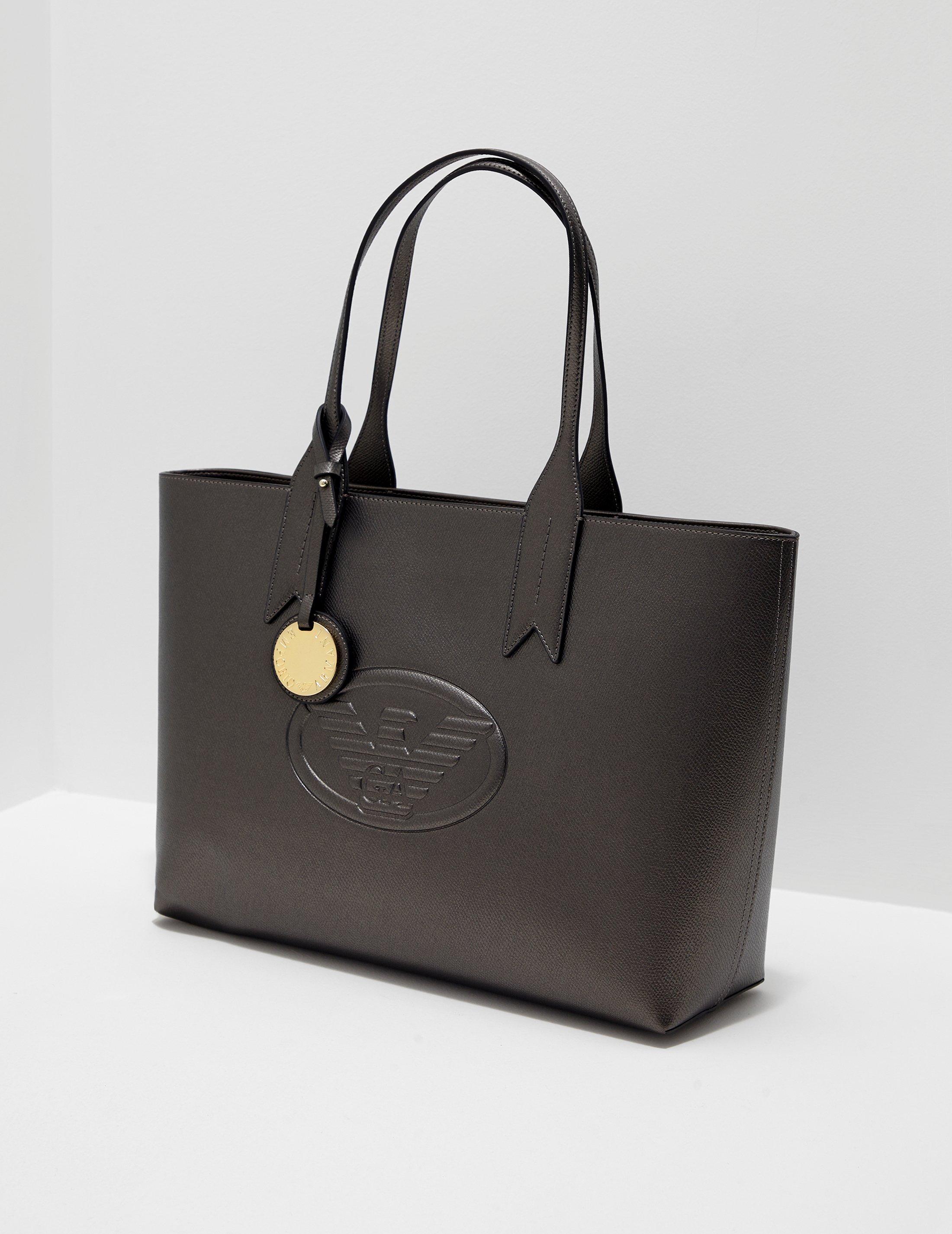 Emporio Armani Borsa Logo Shopper Bag Grey in Grey - Lyst