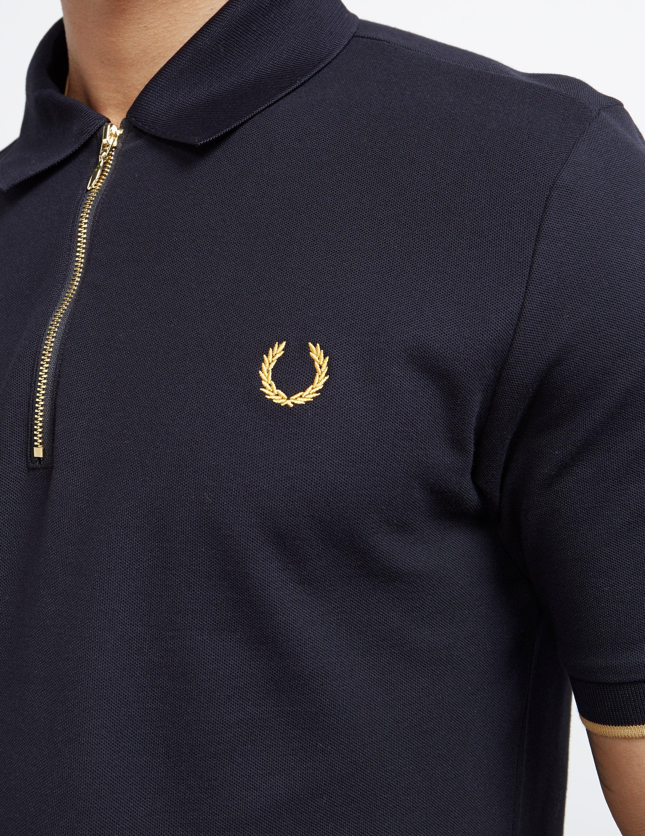 Buy black and gold fred perry polo shirts cheap online