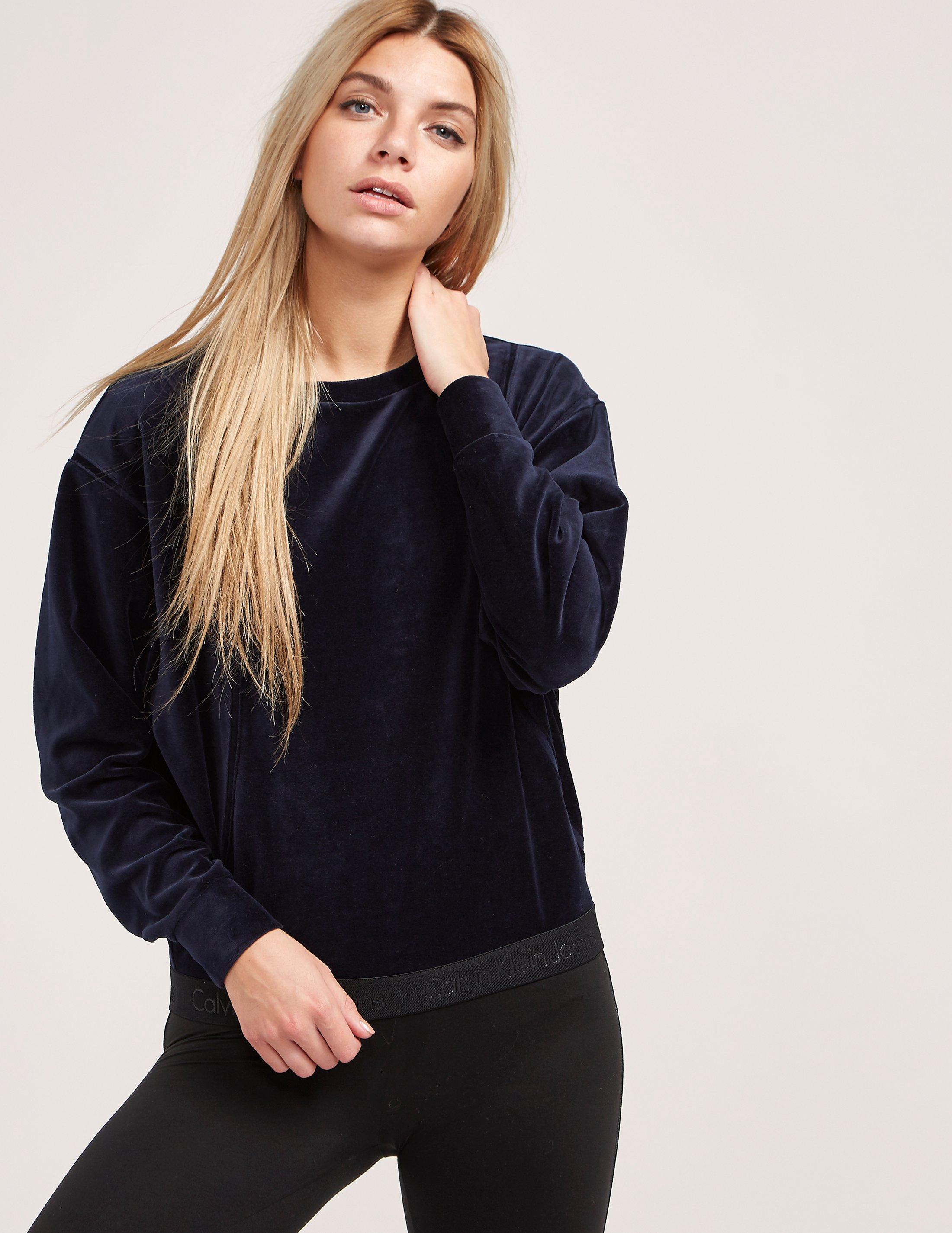 calvin klein velour sweatshirt