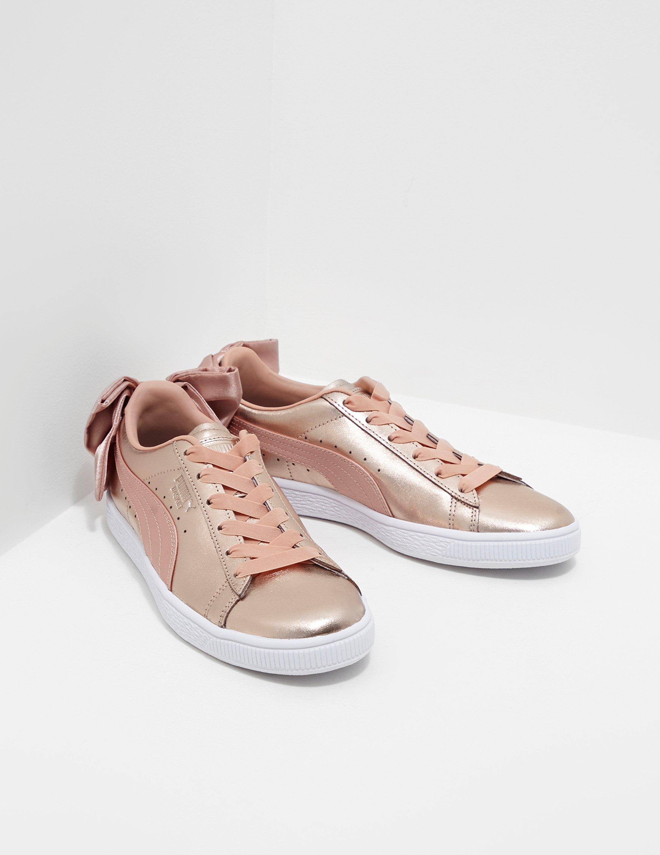 puma basket bow pink