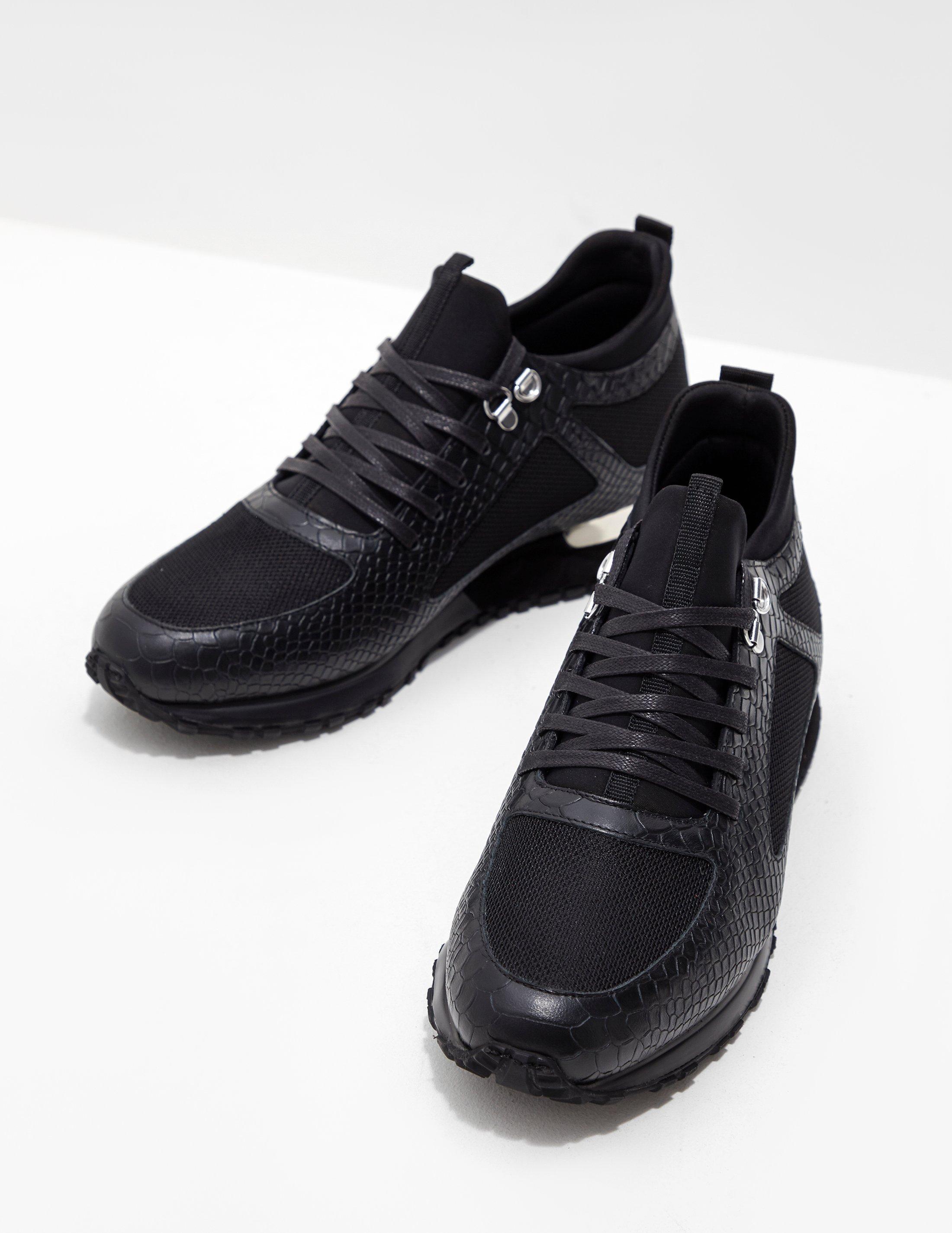mallet diver leather and mesh trainers