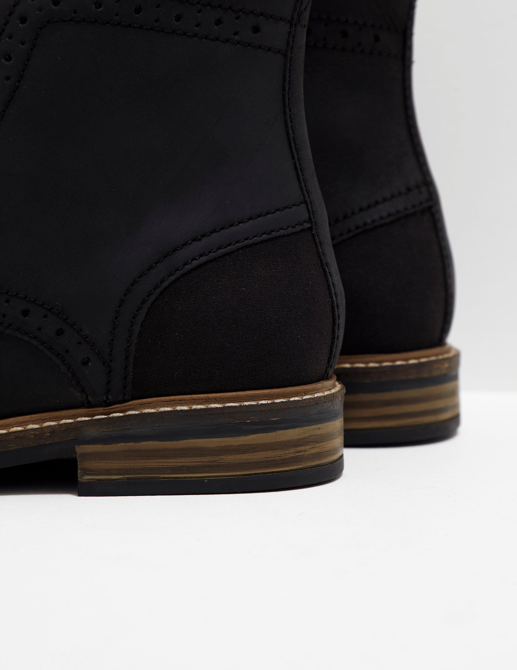 barbour mens black belsay brogue boots