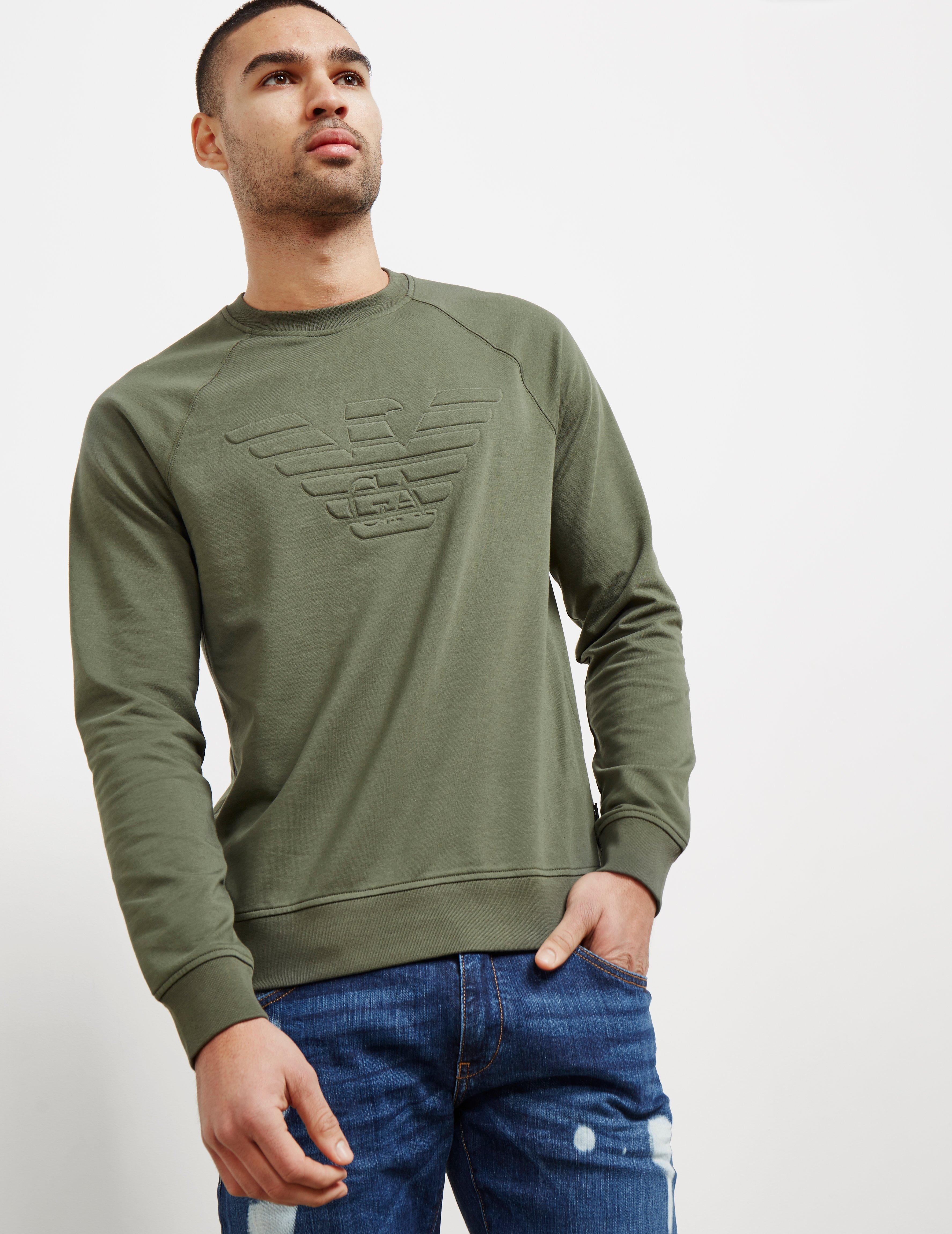 emporio armani embossed eagle sweatshirt
