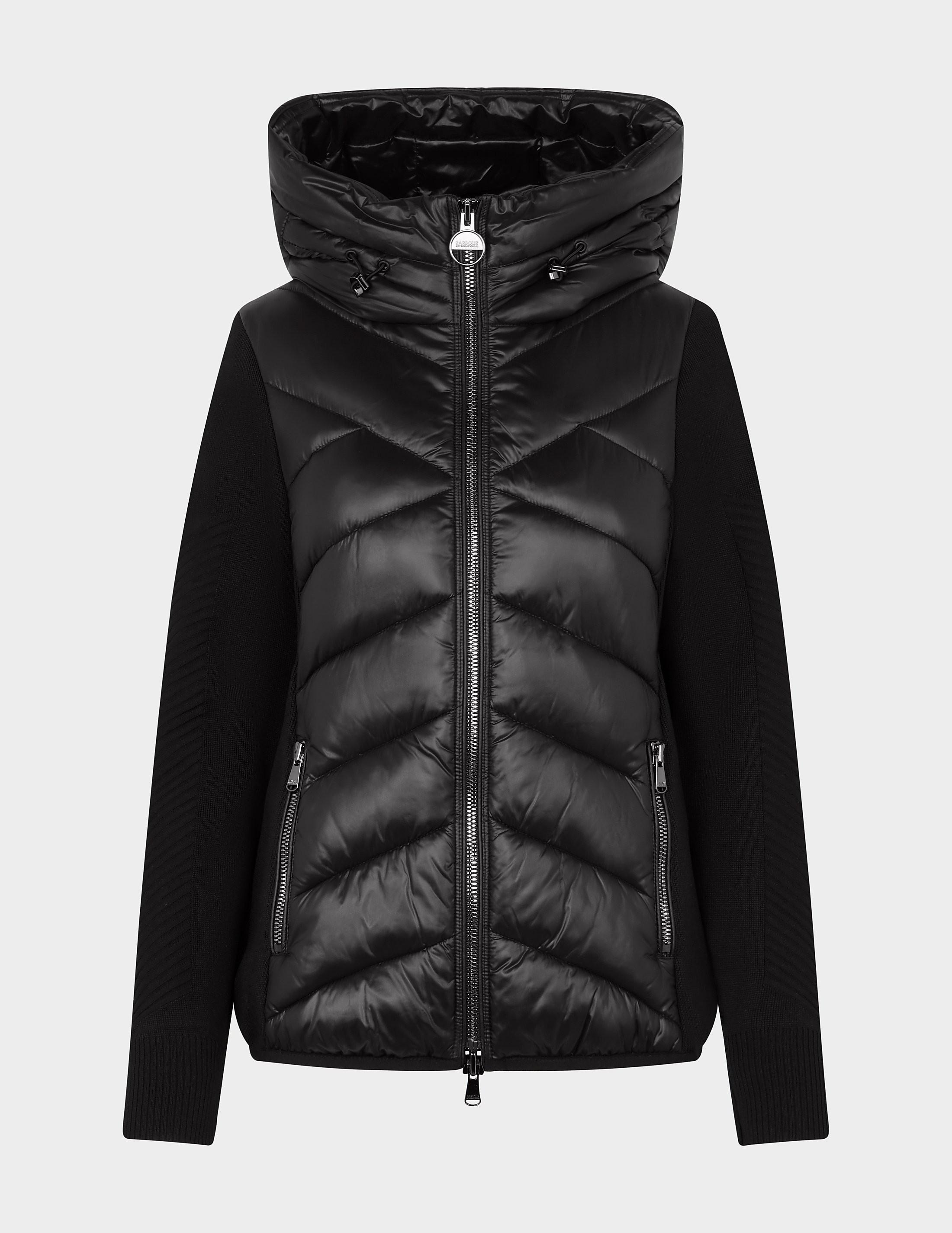 Barbour Platinum Manganese Baffle Jacket in Black Lyst UK