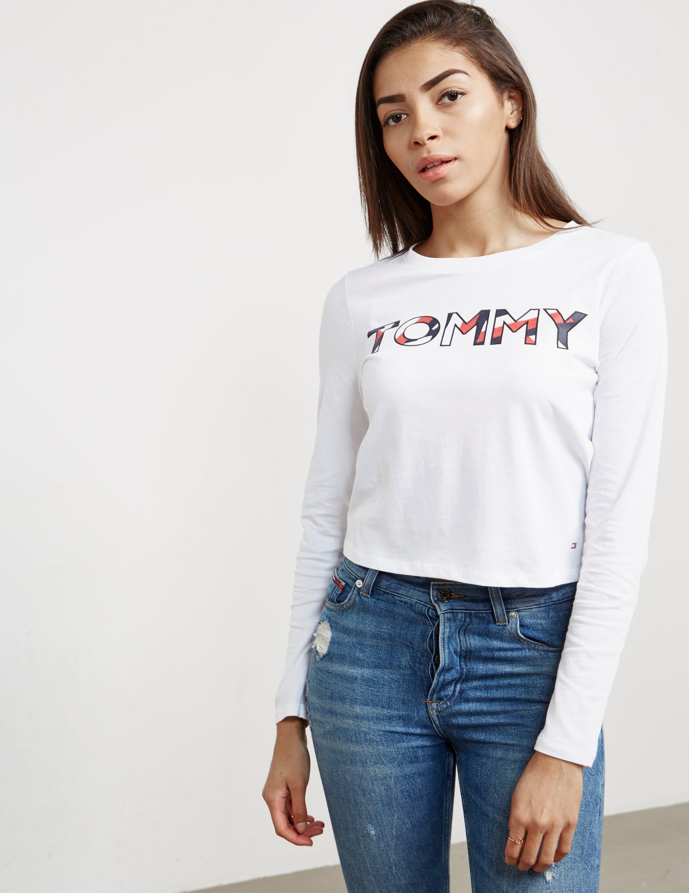 tommy hilfiger t shirt crop top