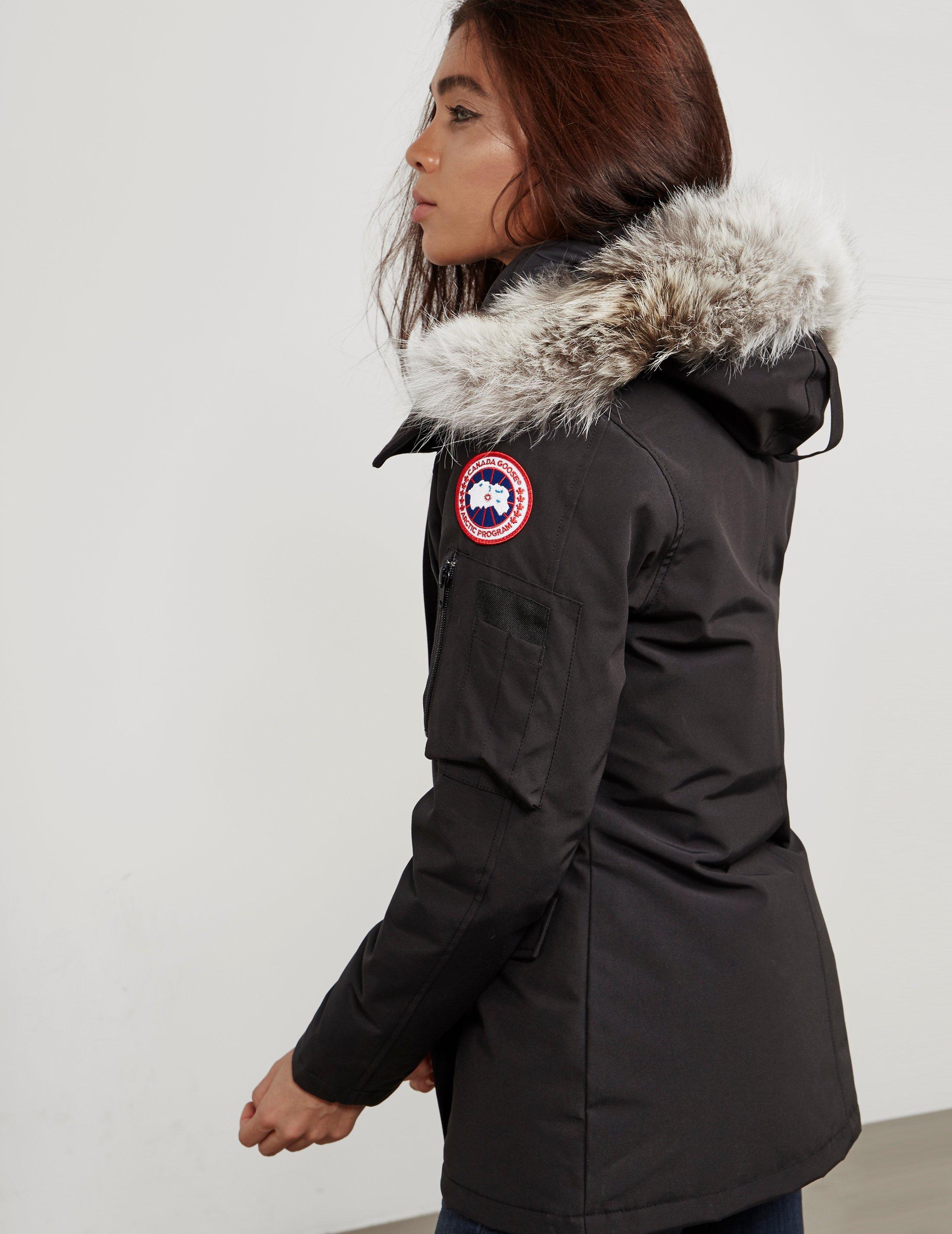 Canada Goose Goose Montebello Parka Jacket in Black | Lyst