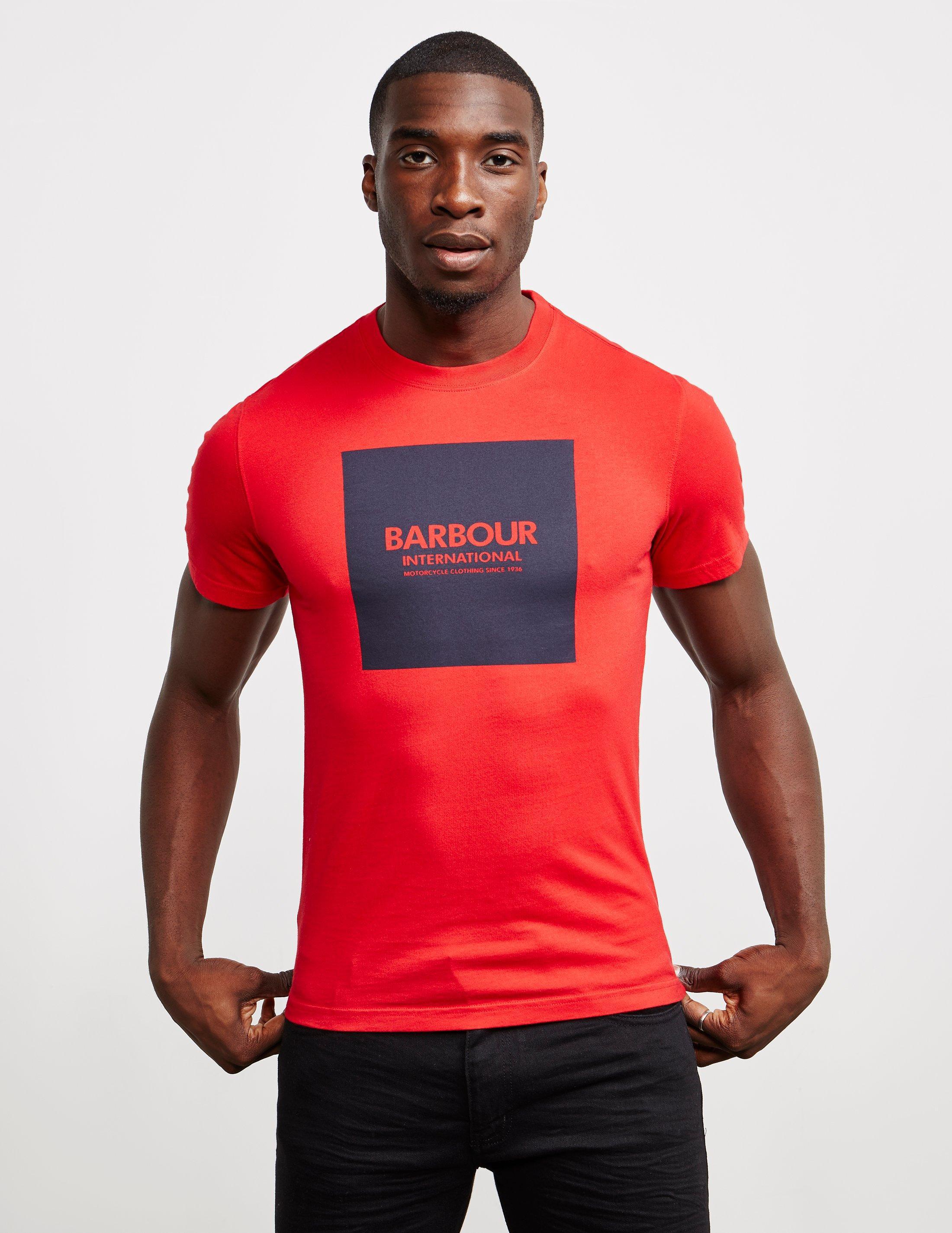 red barbour t shirt