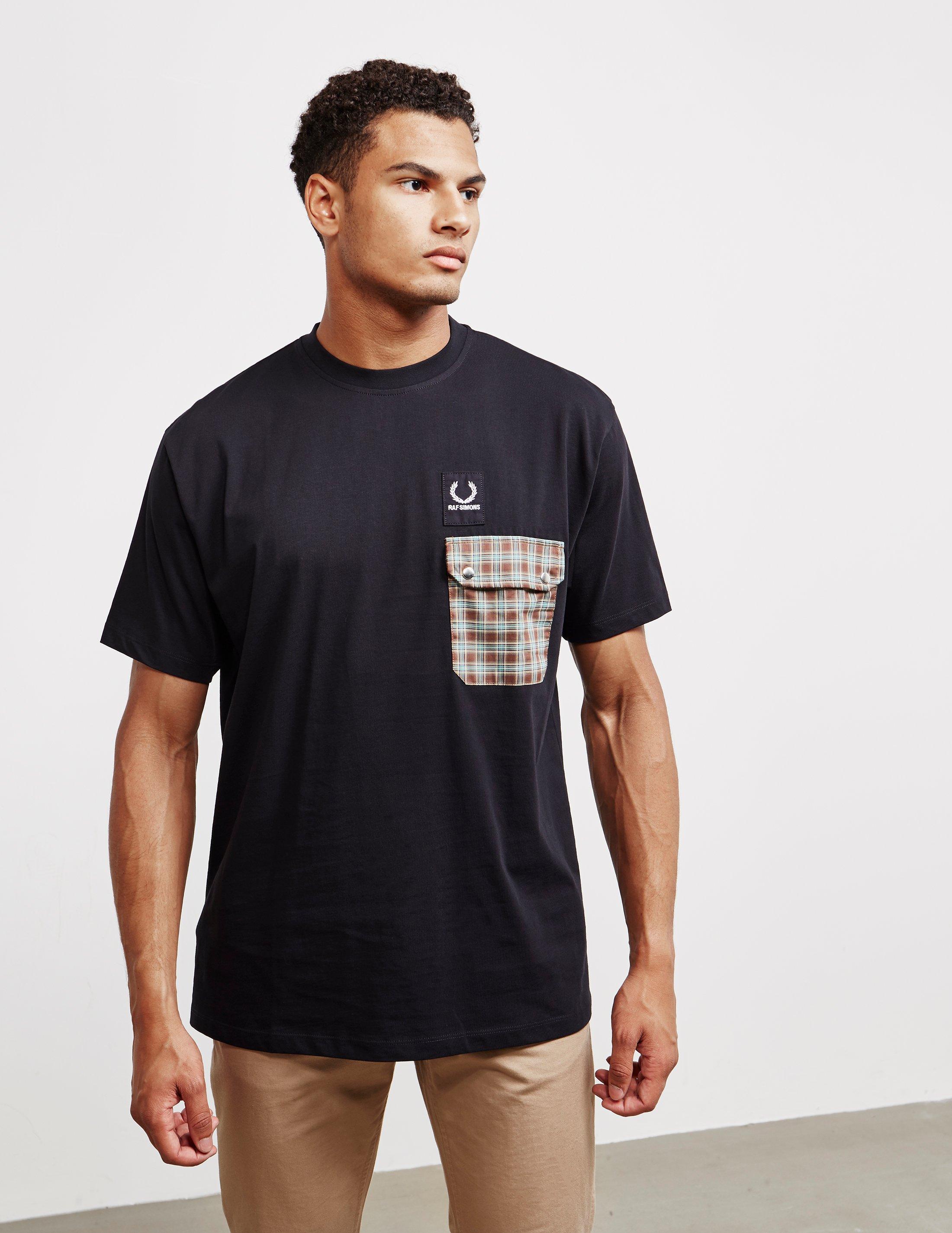 Fred Perry Cotton X Raf Simons Check Pocket Short Sleeve T-shirt Black for  Men | Lyst Australia