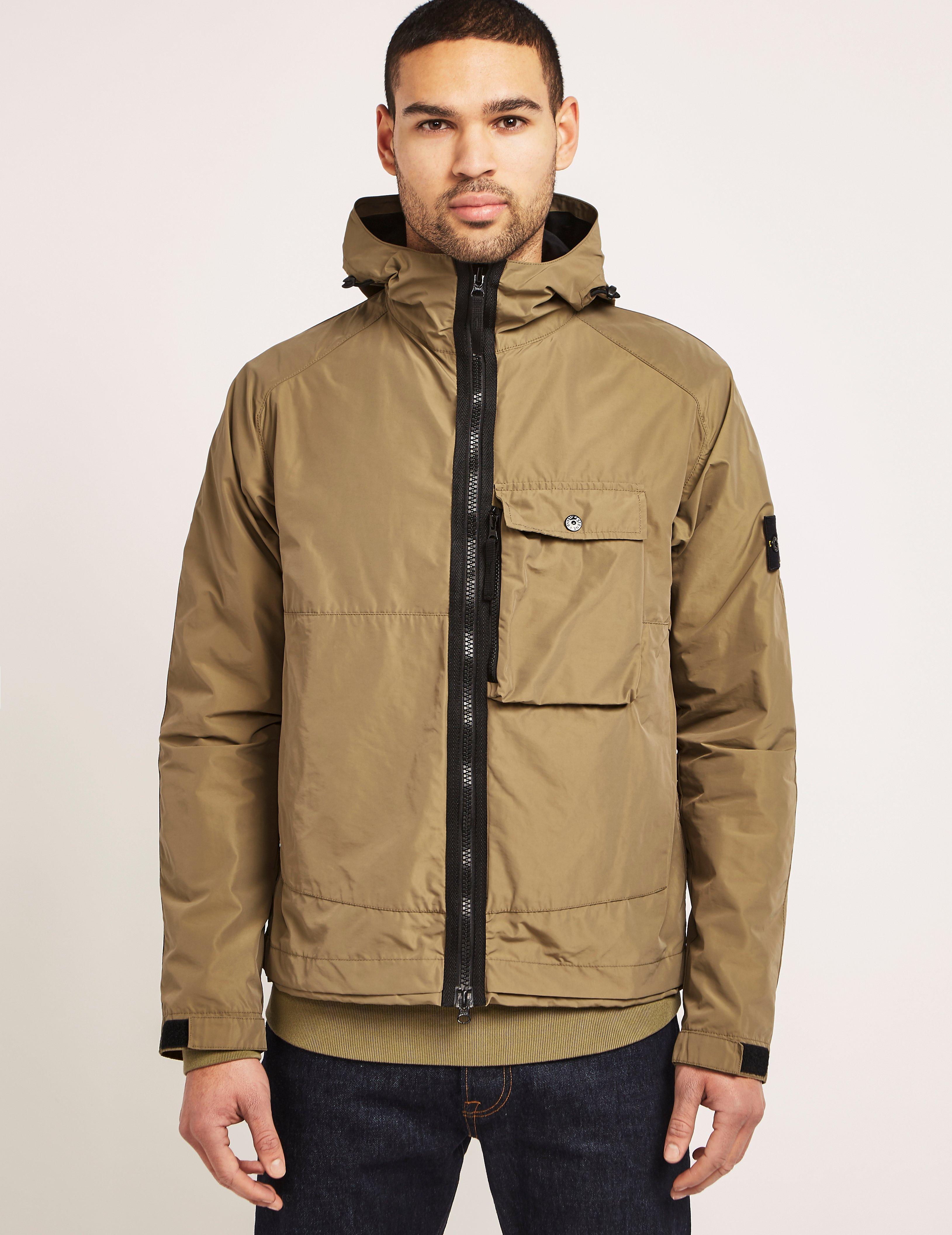 Stone Island Synthetic Micro Reps Hooded Jacket in Khaki (Natural) for Men  - Lyst