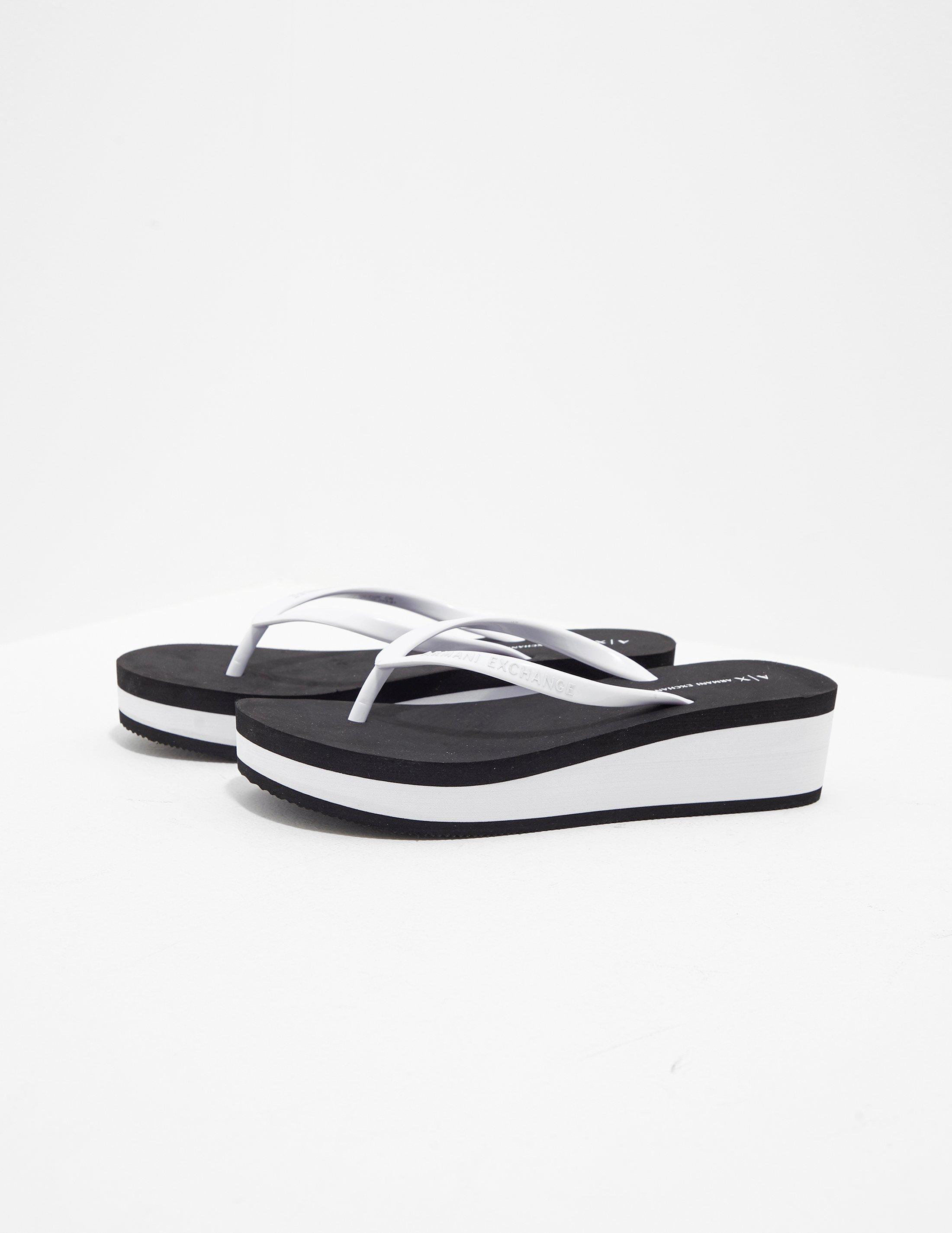armani wedge flip flops