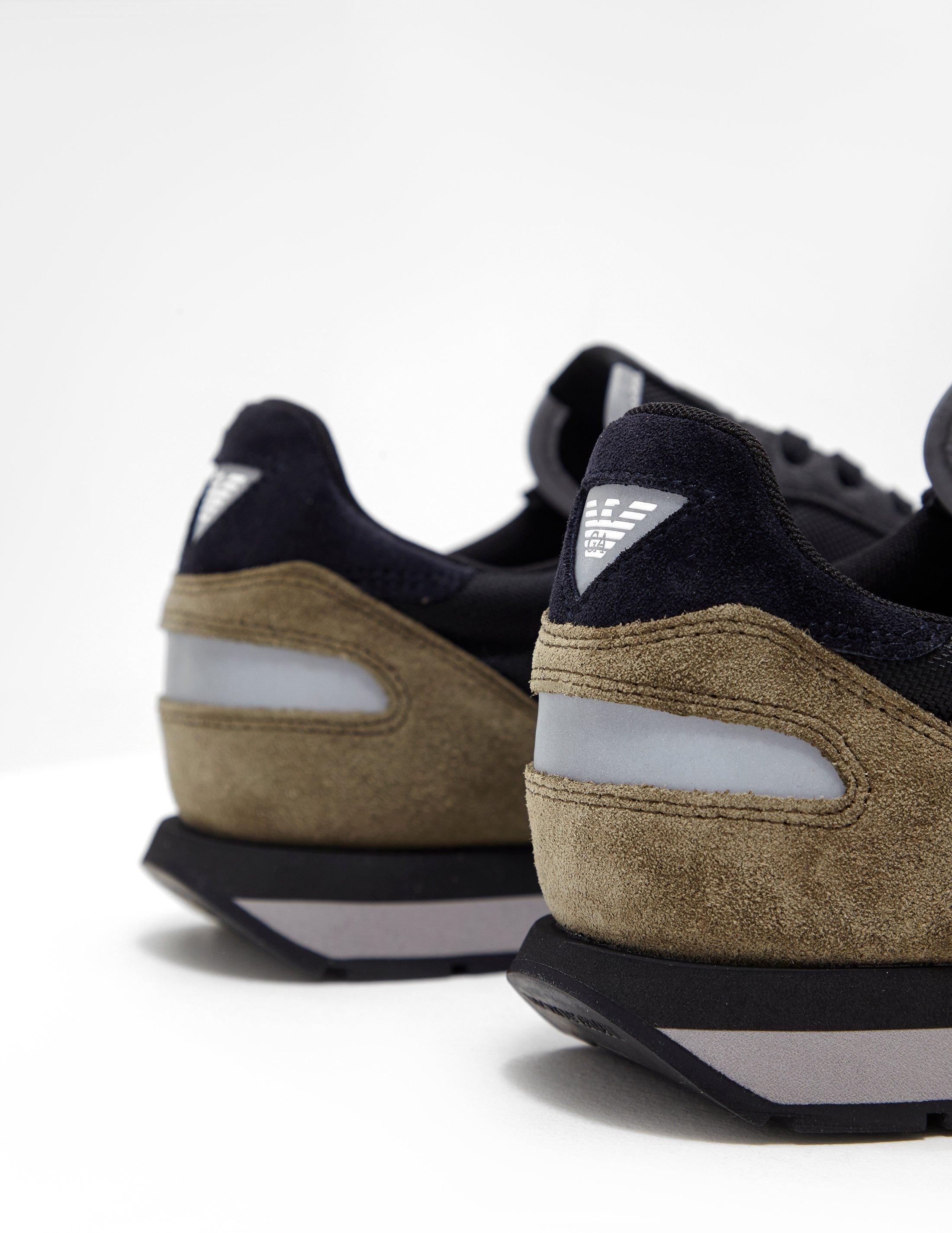 emporio armani suede trainers