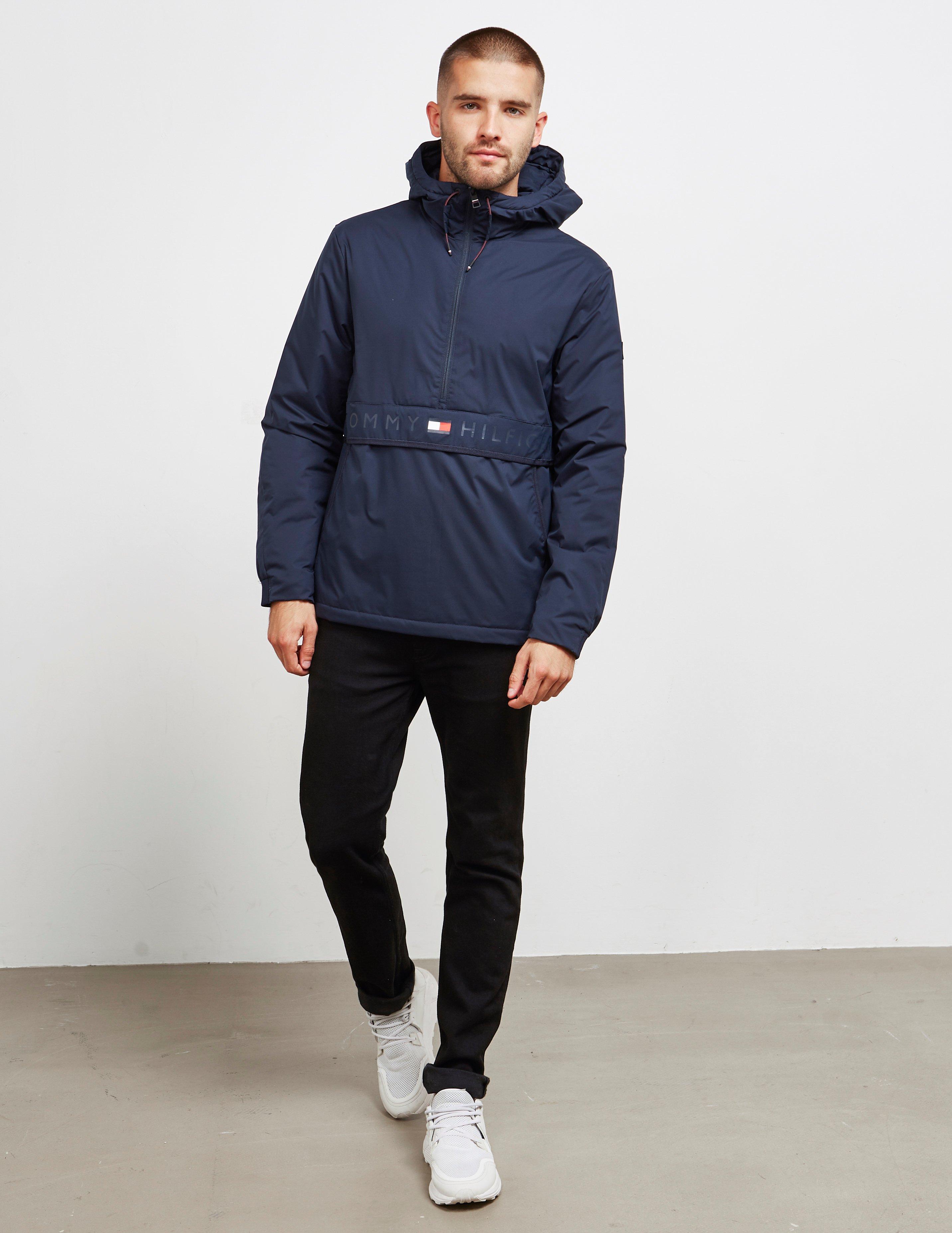 Tommy Hilfiger Synthetic Stretch Anorak Jacket Navy Blue for Men - Lyst