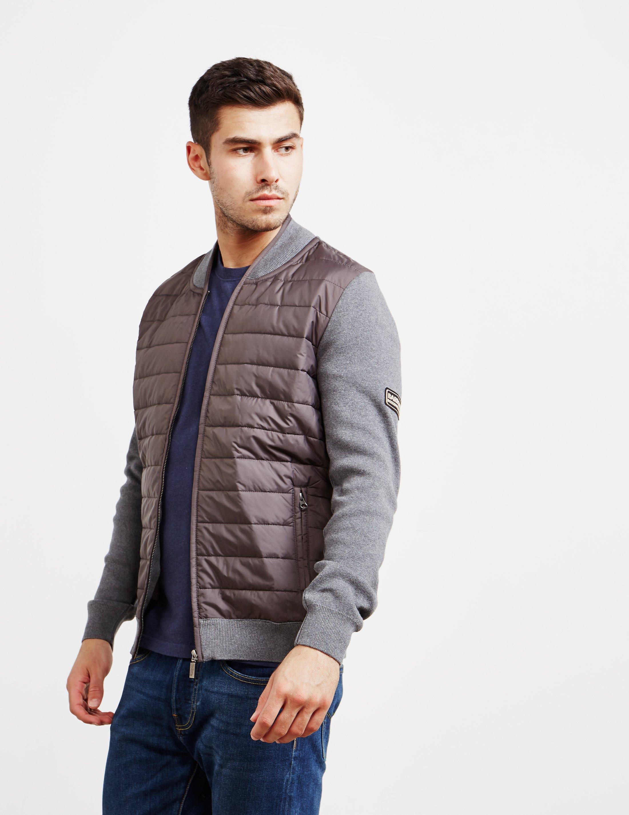 barbour carn baffle mens zip through sweater