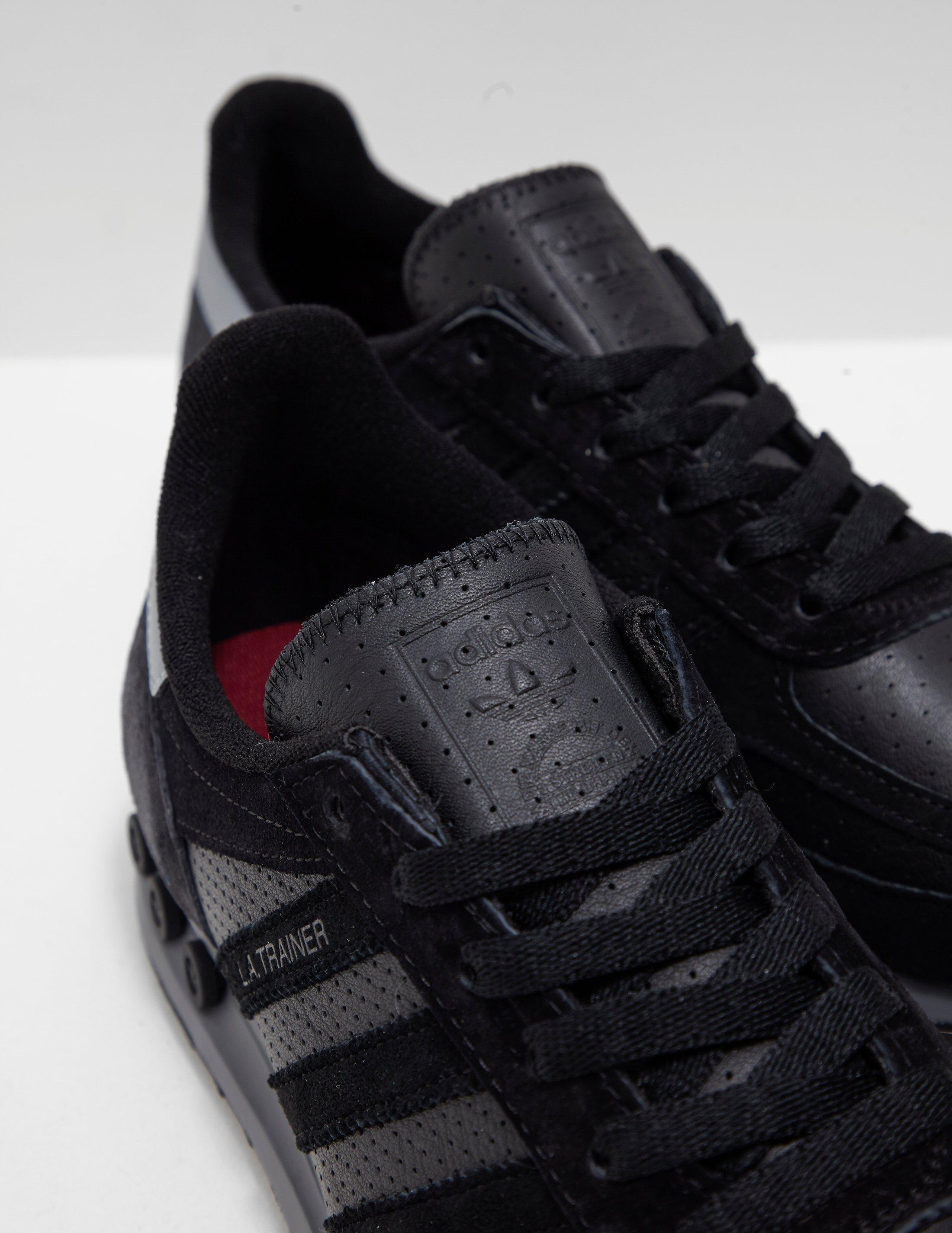 adidas Originals La Trainer Leather Black for Men | Lyst