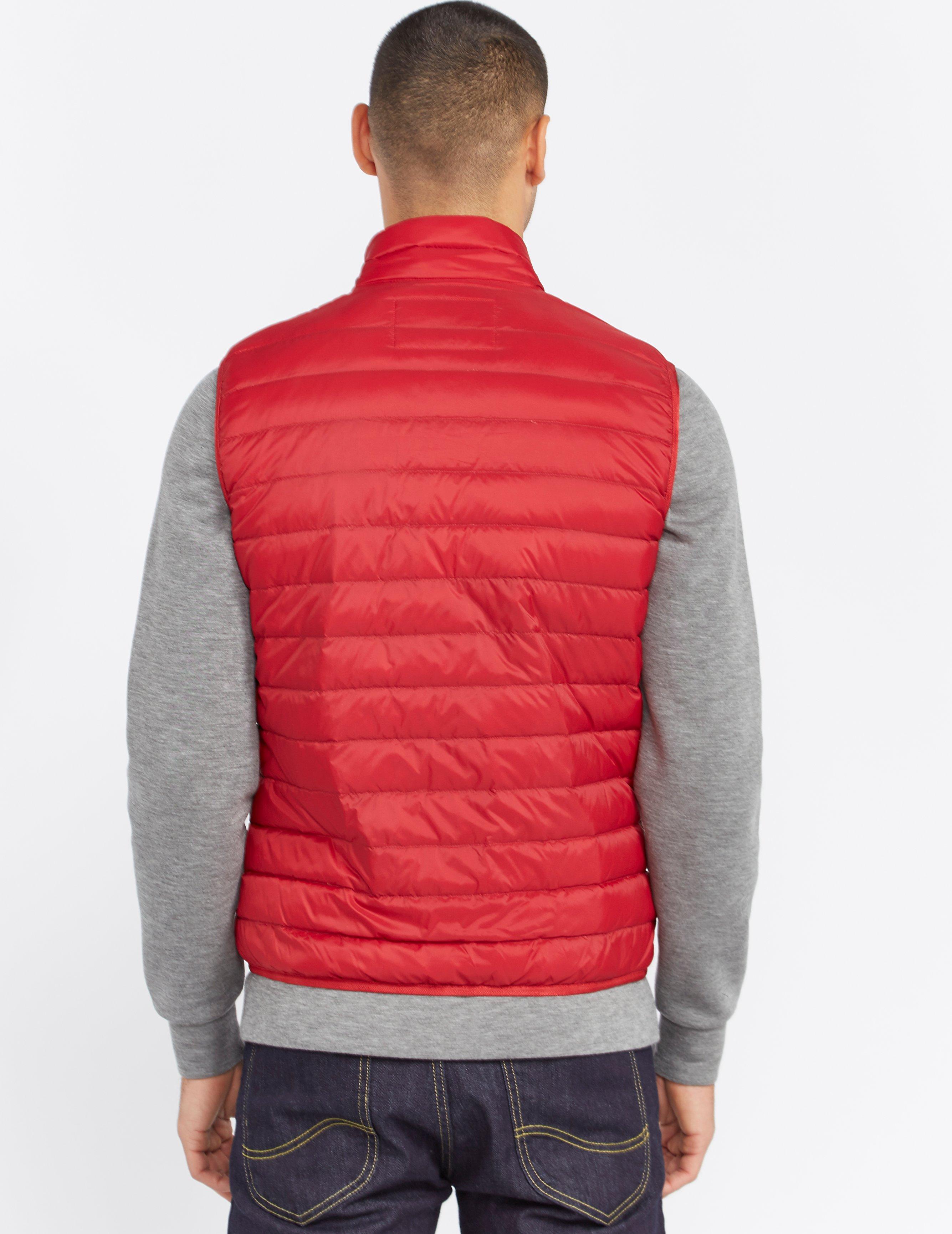 ea7 gilet red