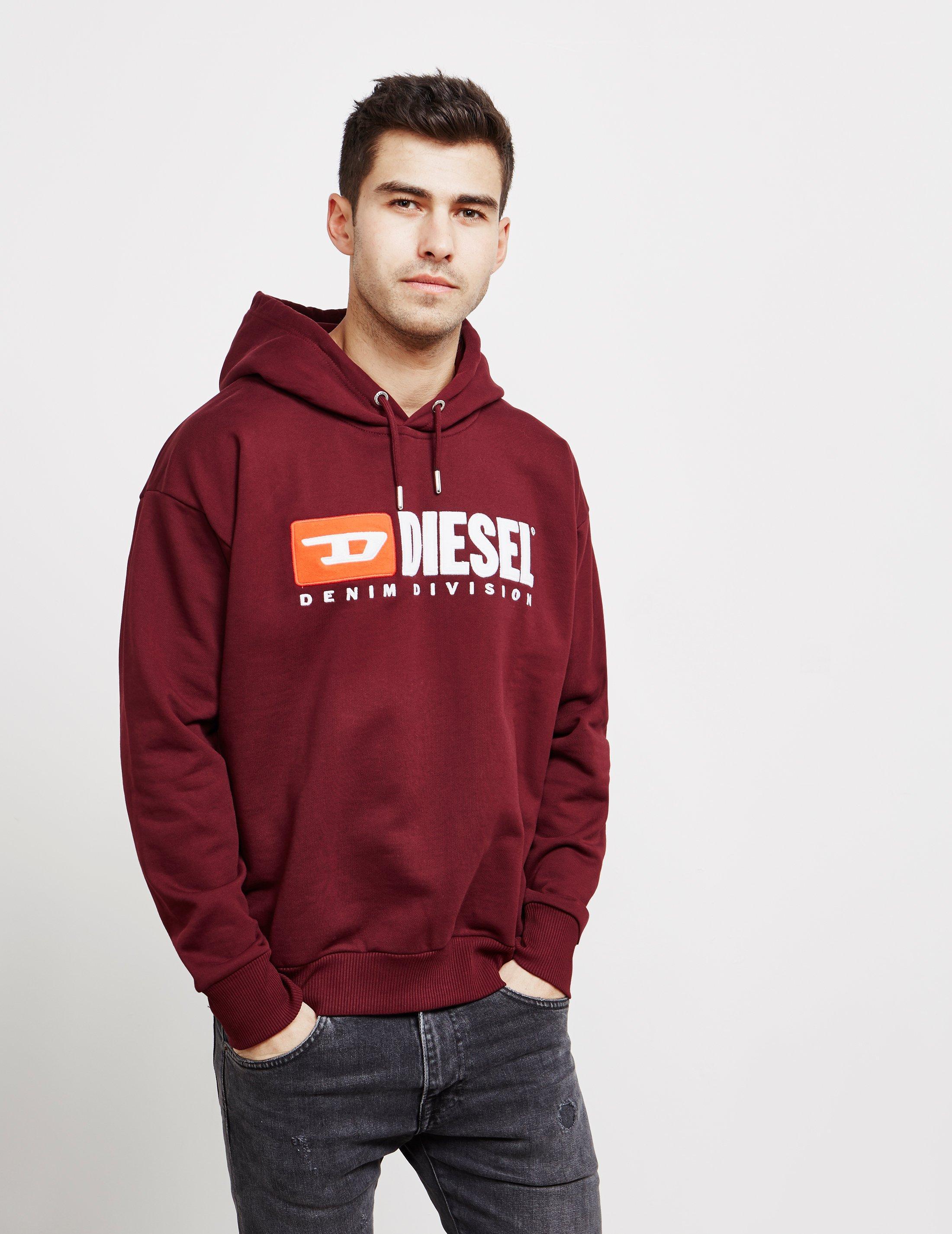 diesel red hoodie