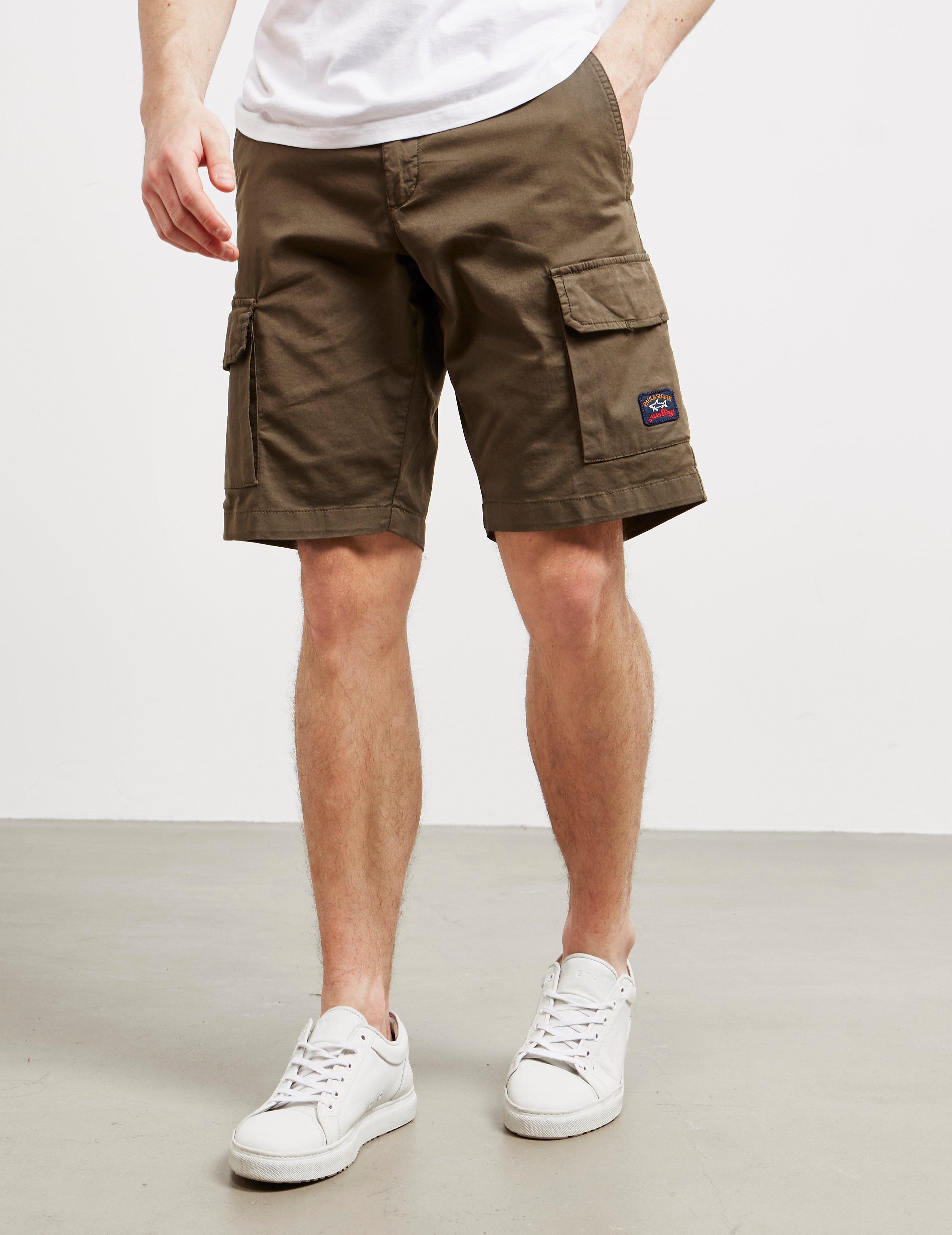 dark khaki cargo shorts