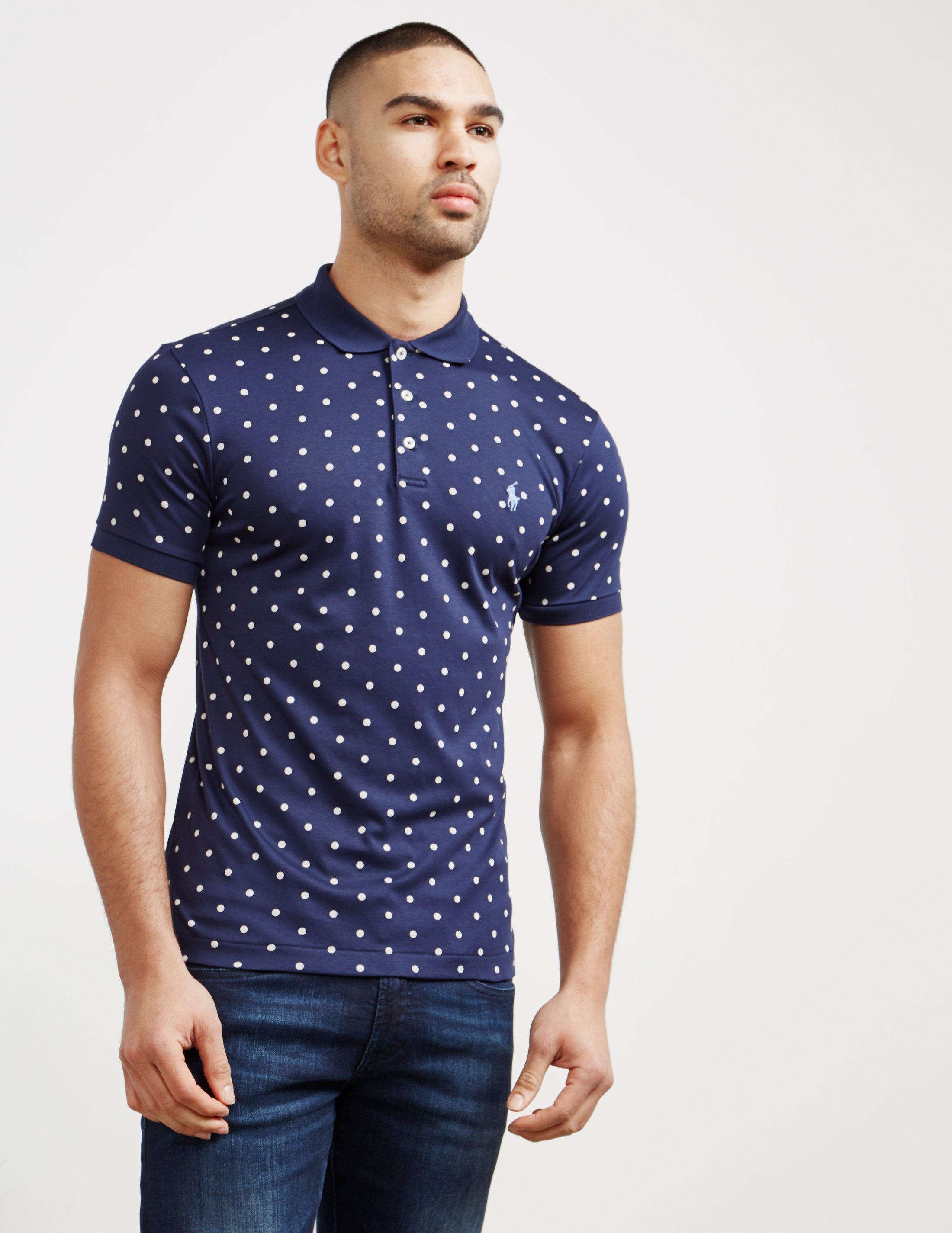 Polo Ralph Lauren Mens Dot Short Sleeve Polo Shirt - Online Exclusive Navy  Blue for Men | Lyst