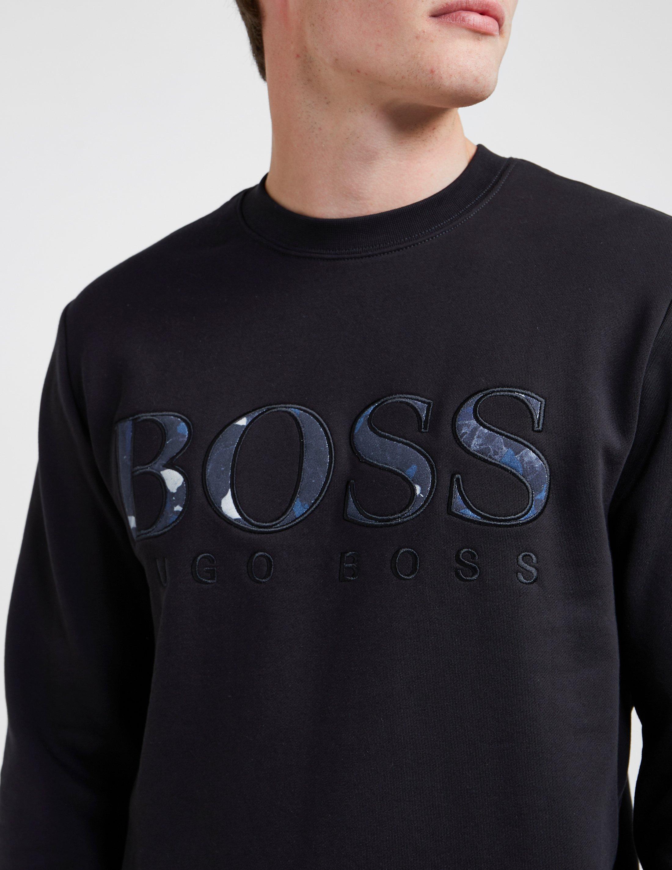 BOSS by HUGO BOSS Wedown Logo Sweatshirt Black/black for Men | Lyst