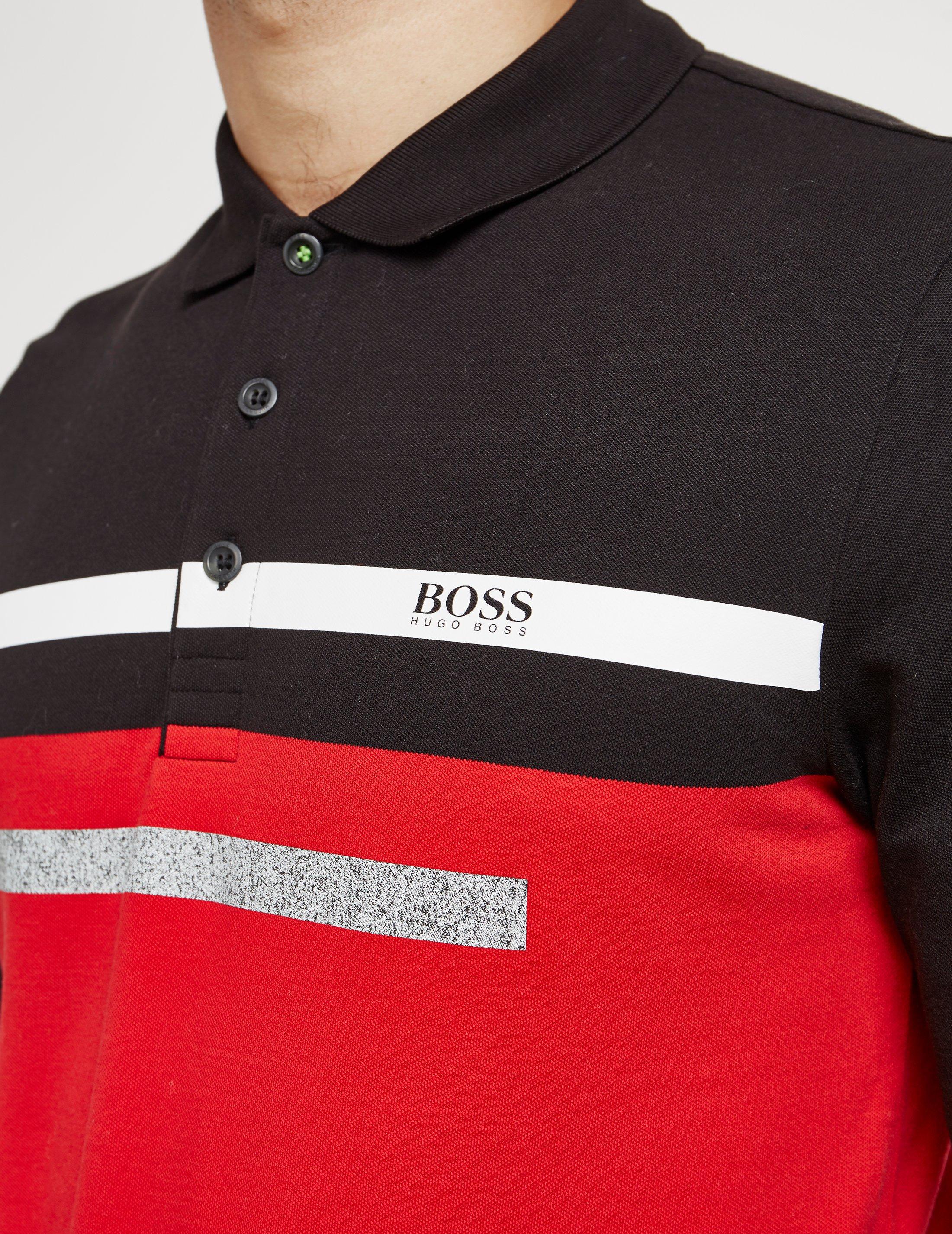 mens red hugo boss polo shirt