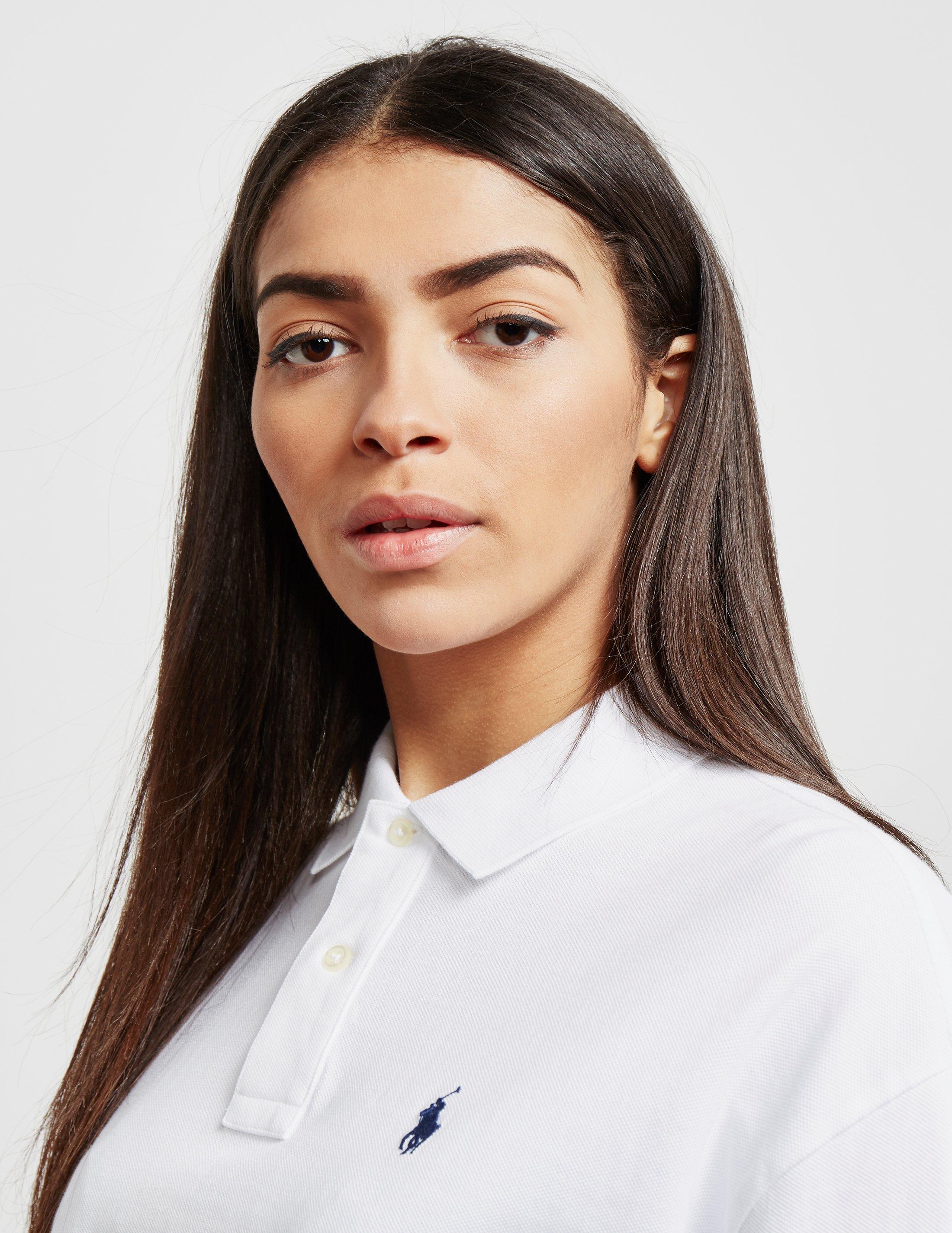 Polo Ralph Lauren Cropped Long Sleeve Polo Shirt White - Save 29% - Lyst