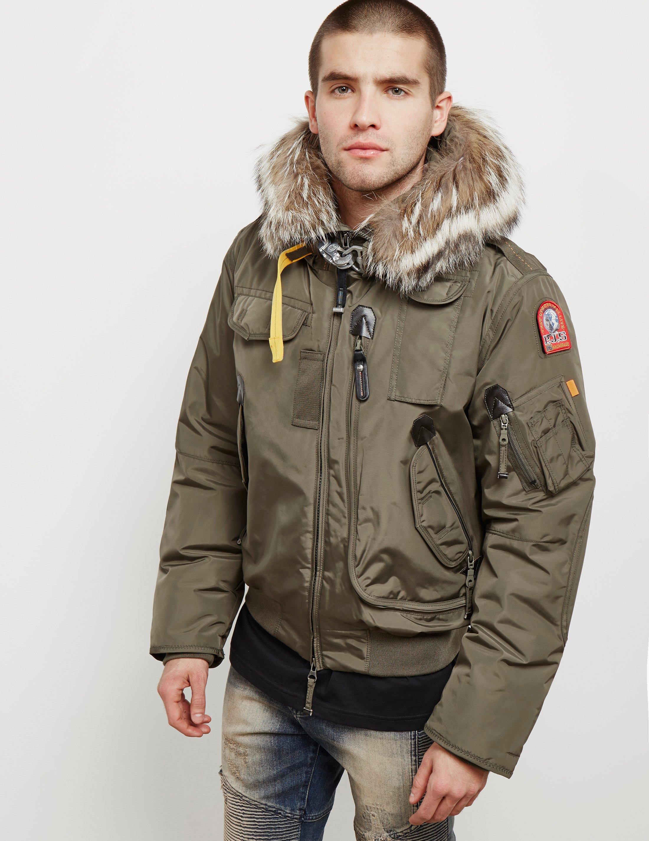 Parajumpers Gobi Padded Bomber Jacket Green for Men | Lyst