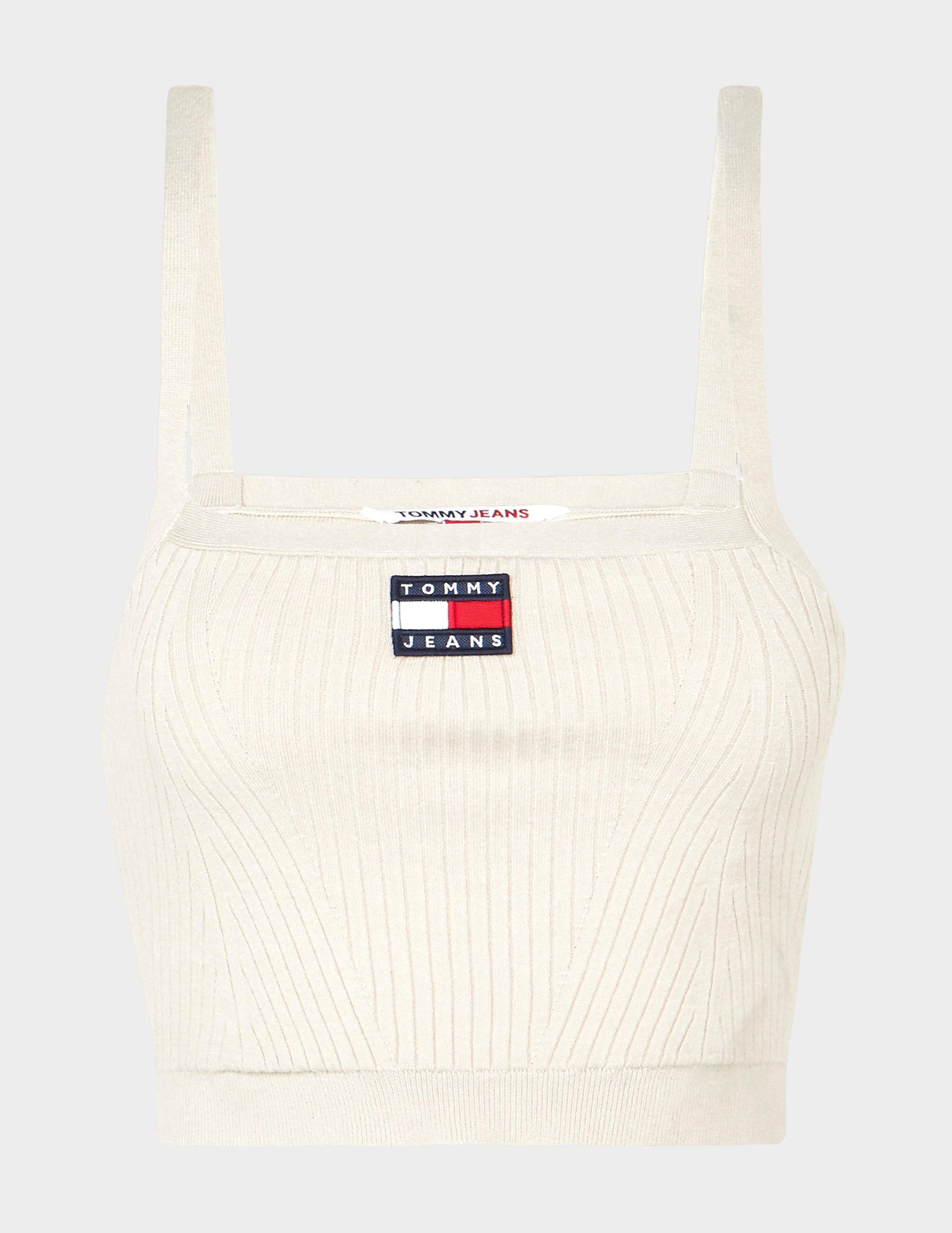 Tommy Hilfiger Cropped Badge Cami in White | Lyst