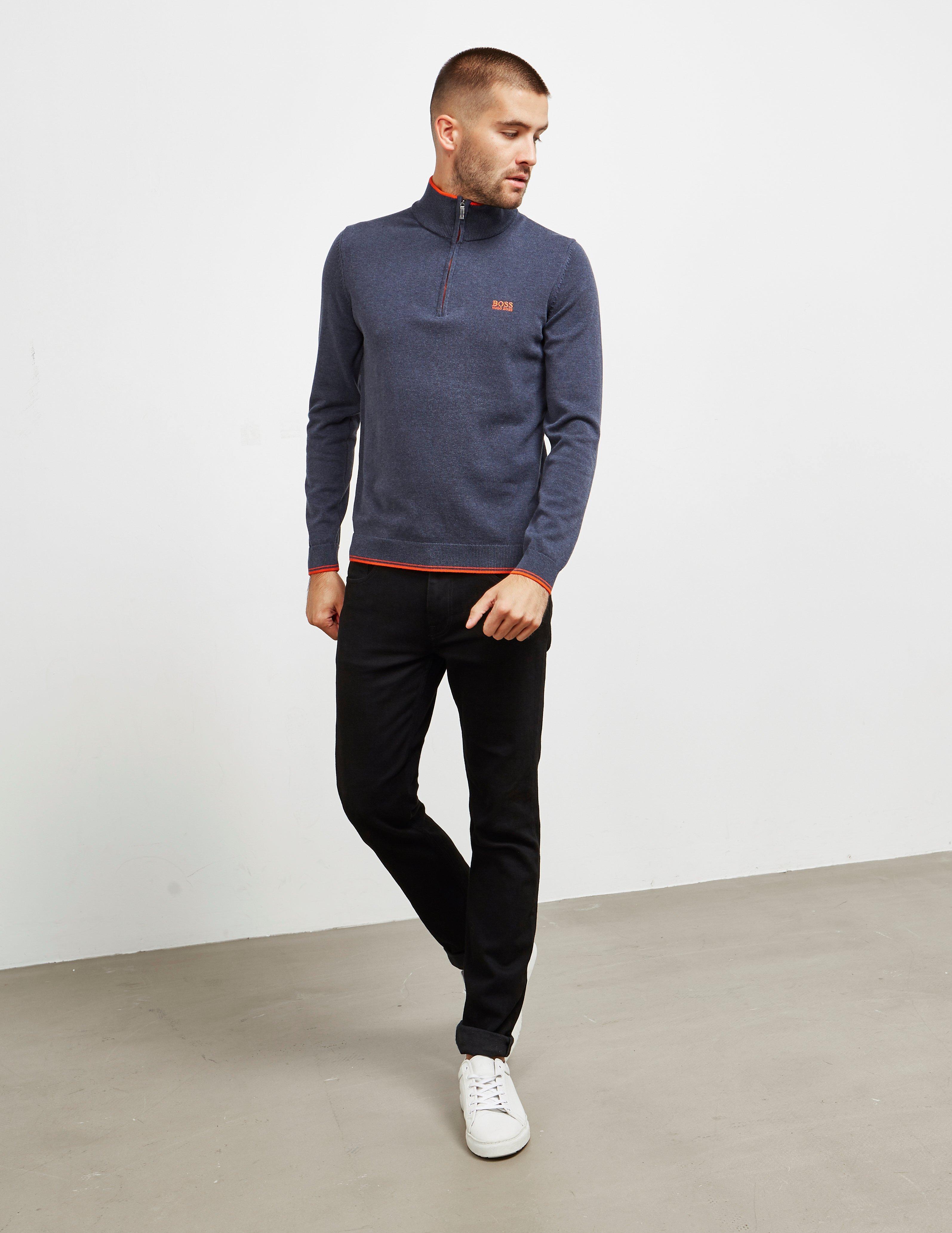 boss zimex half zip sweater