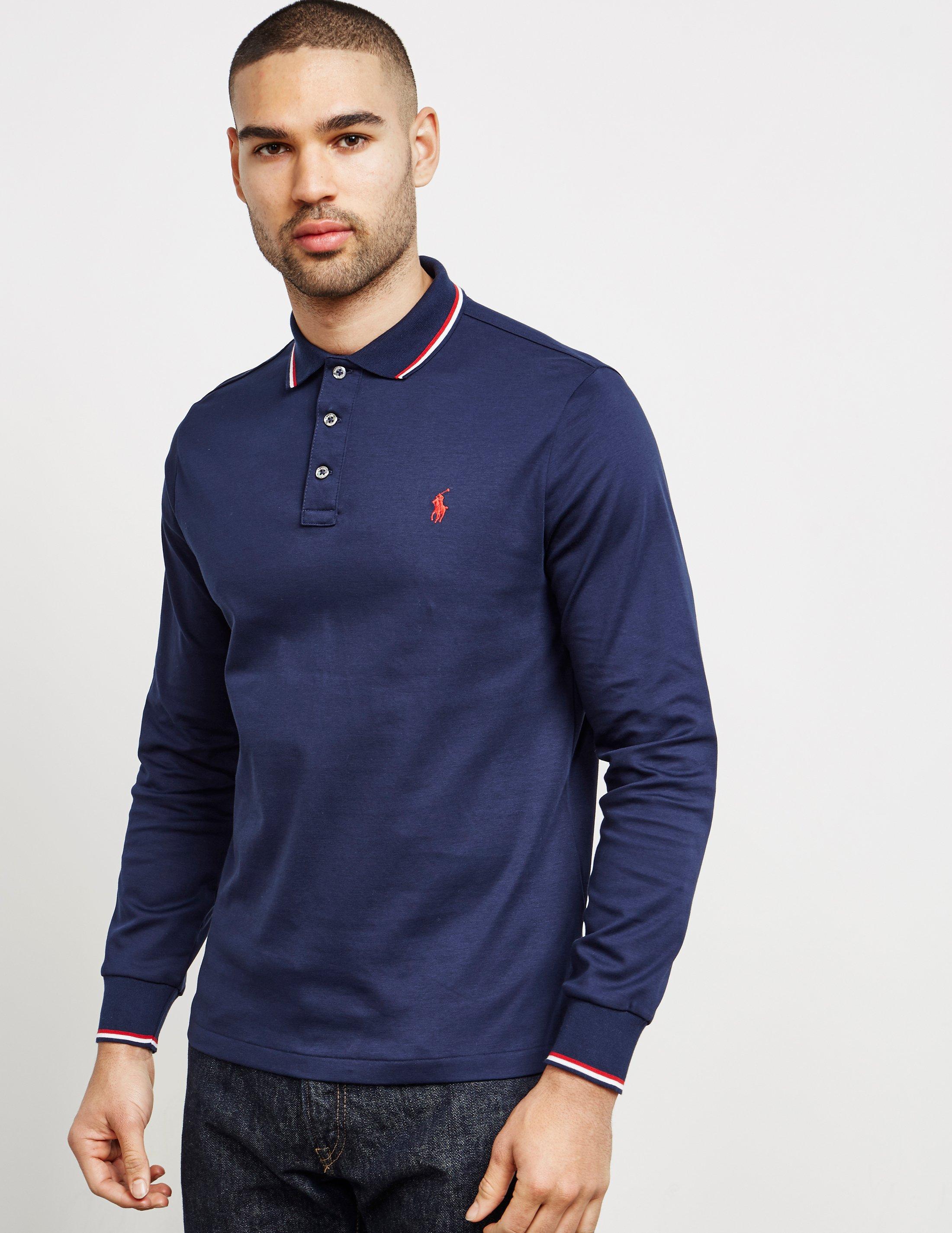 ralph lauren pima long sleeve polo