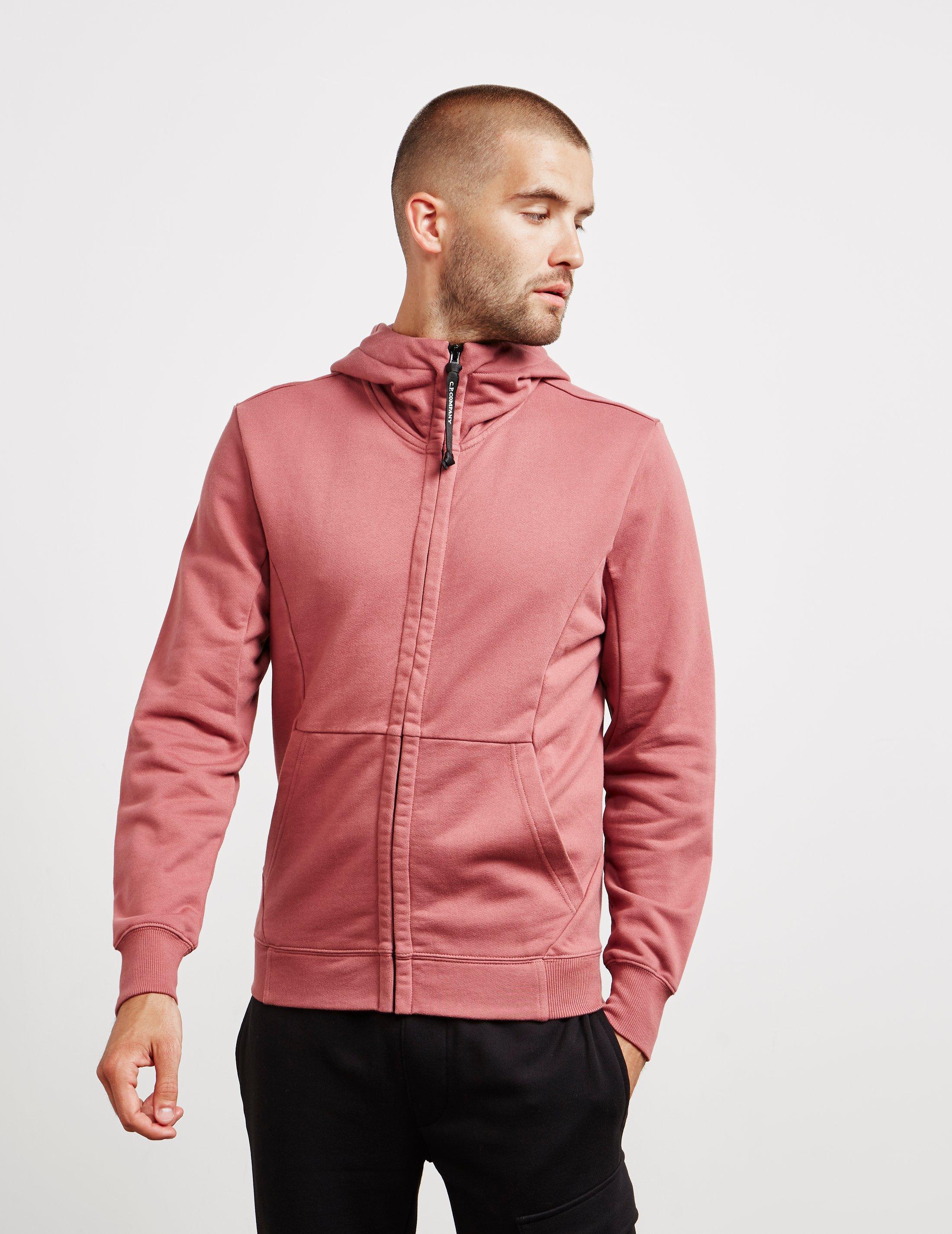 C.P. Company Goggle Full Zip Hoodie Pink for Men | Lyst