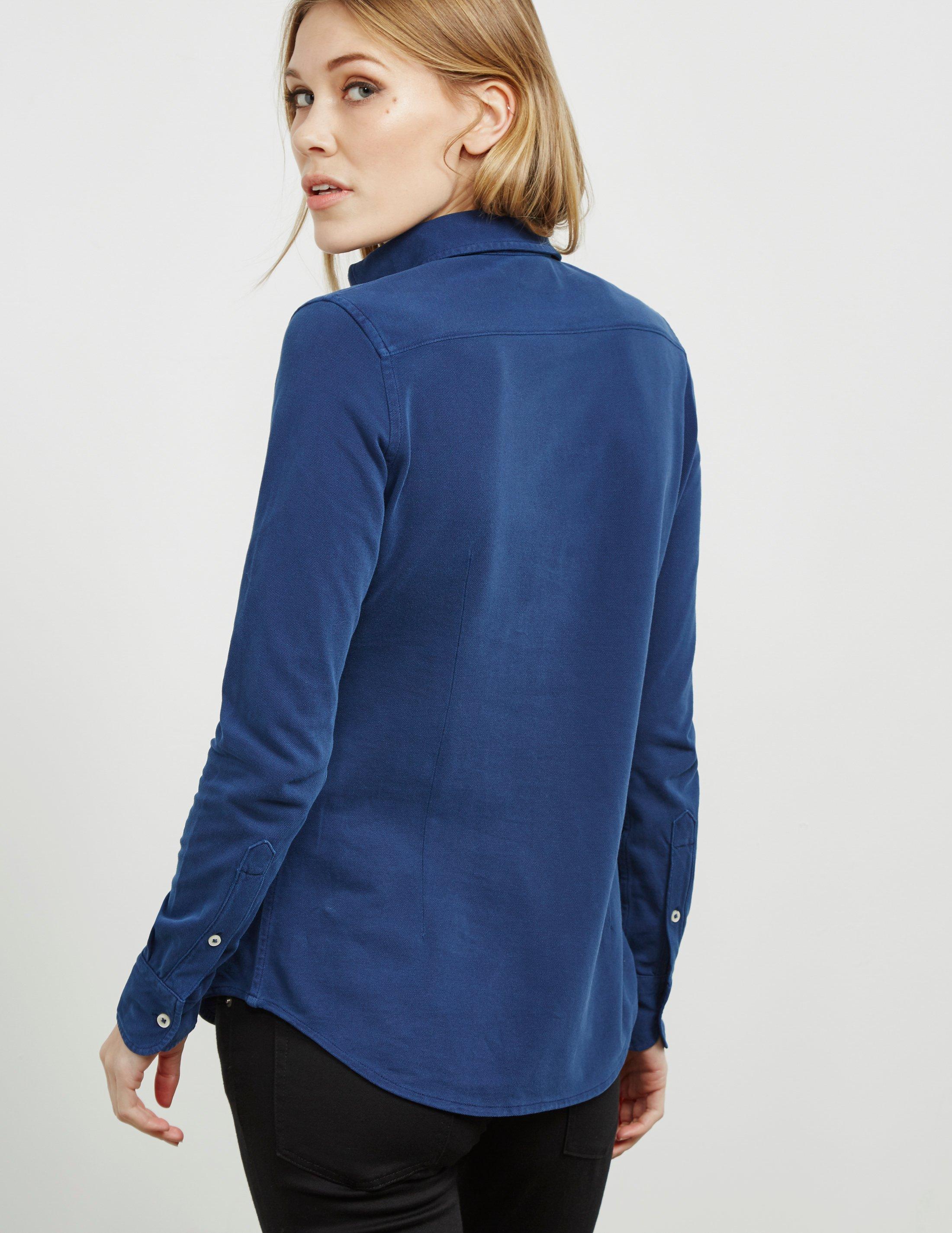Polo Ralph Lauren Heidi Long Sleeve Shirt Navy Blue | Lyst Canada