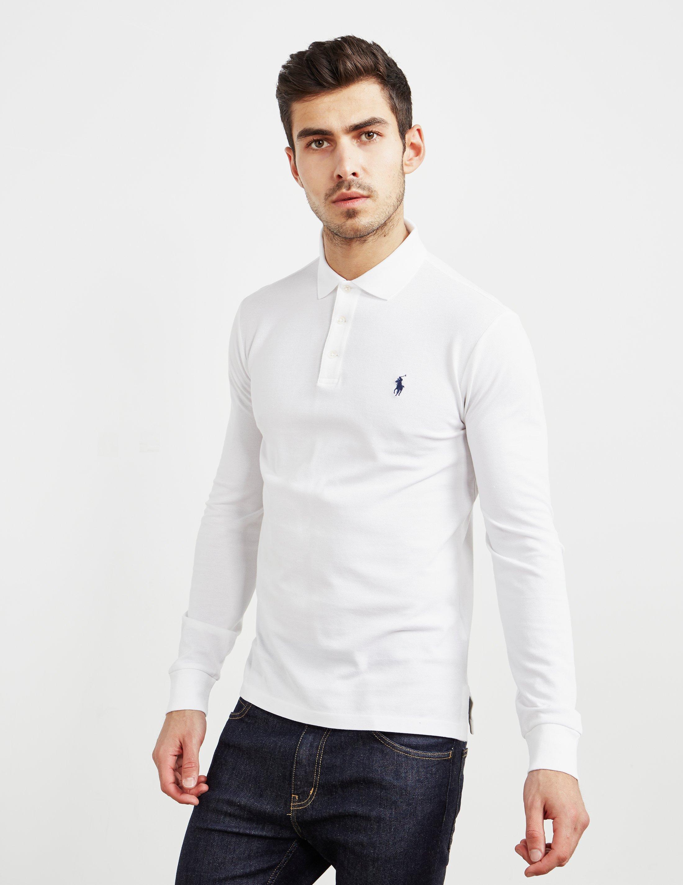 polo ralph lauren stretch long sleeve polo shirt