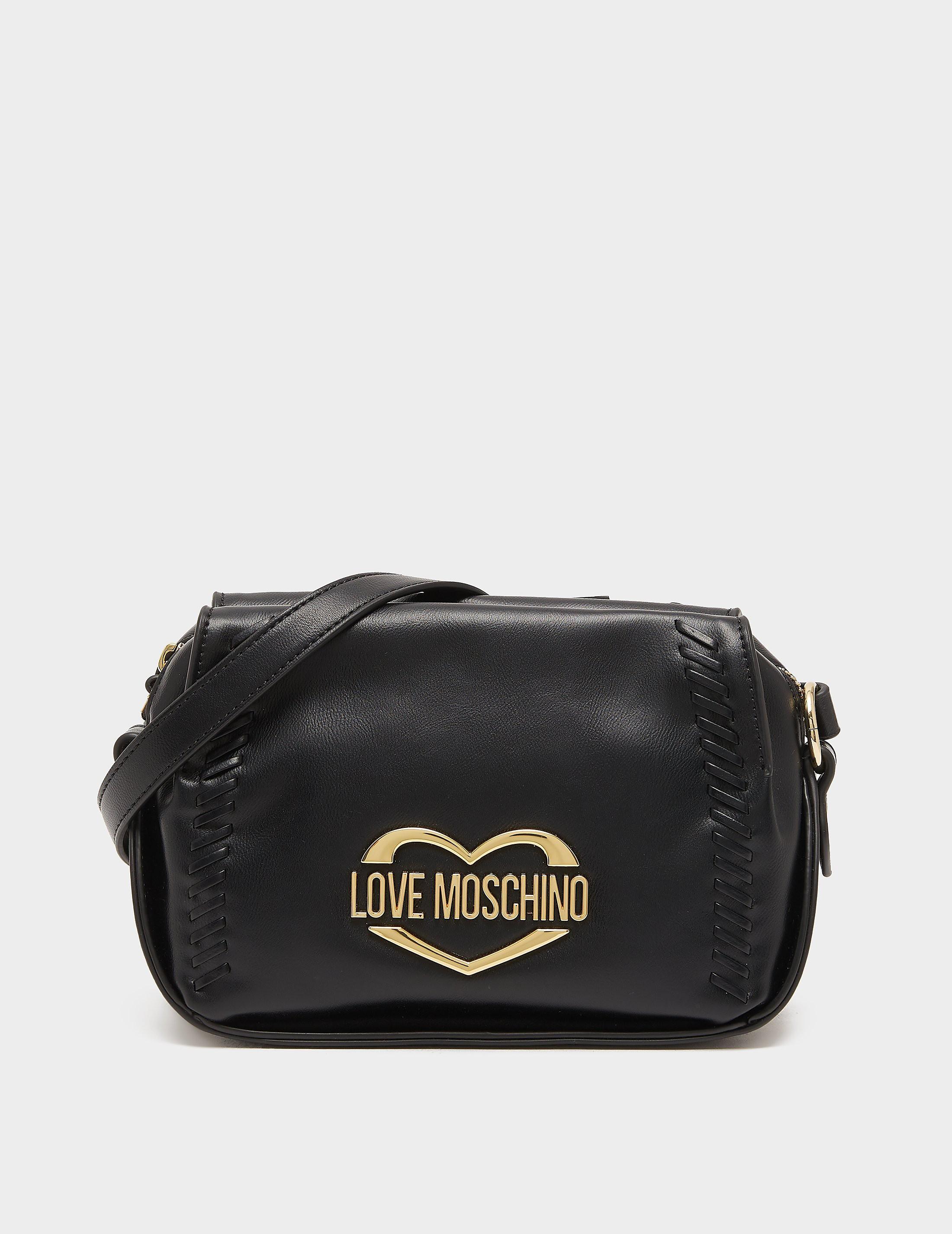 Love Moschino Stitch Detail Camera Bag in Black | Lyst