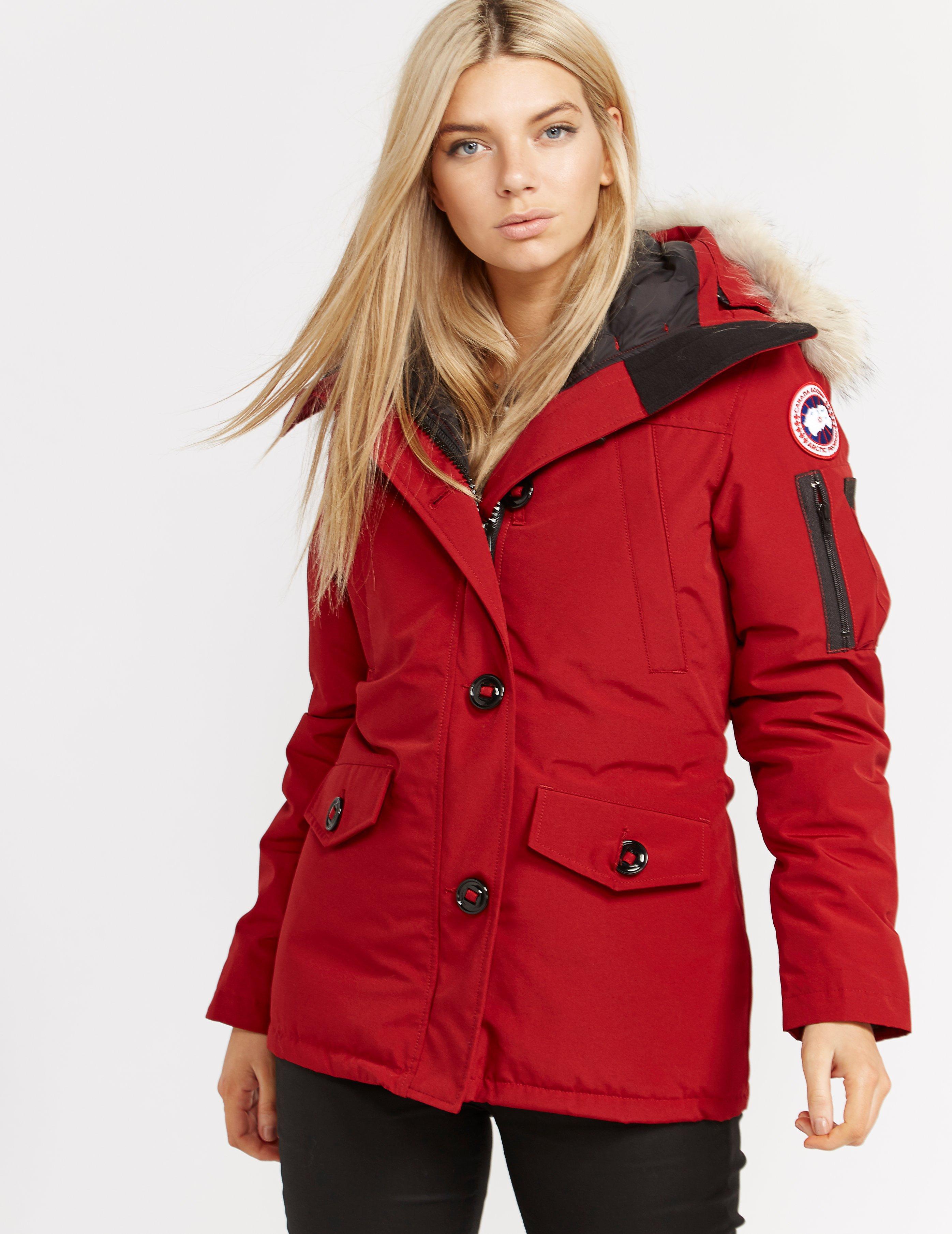 Canada Goose Goose Montebello Parka Jacket in Red - Lyst