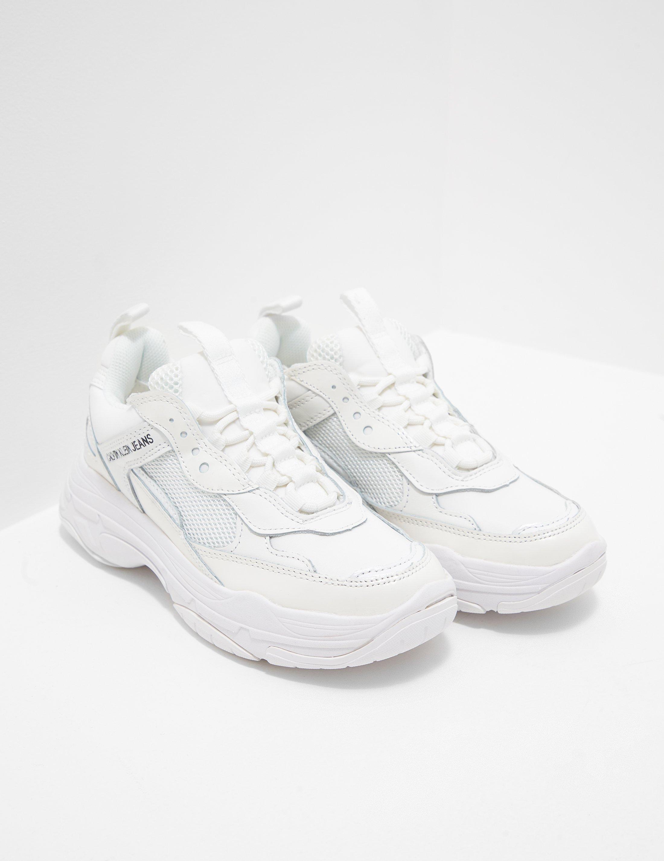 Calvin Klein Cotton Maya White Chunky Trainers | Lyst