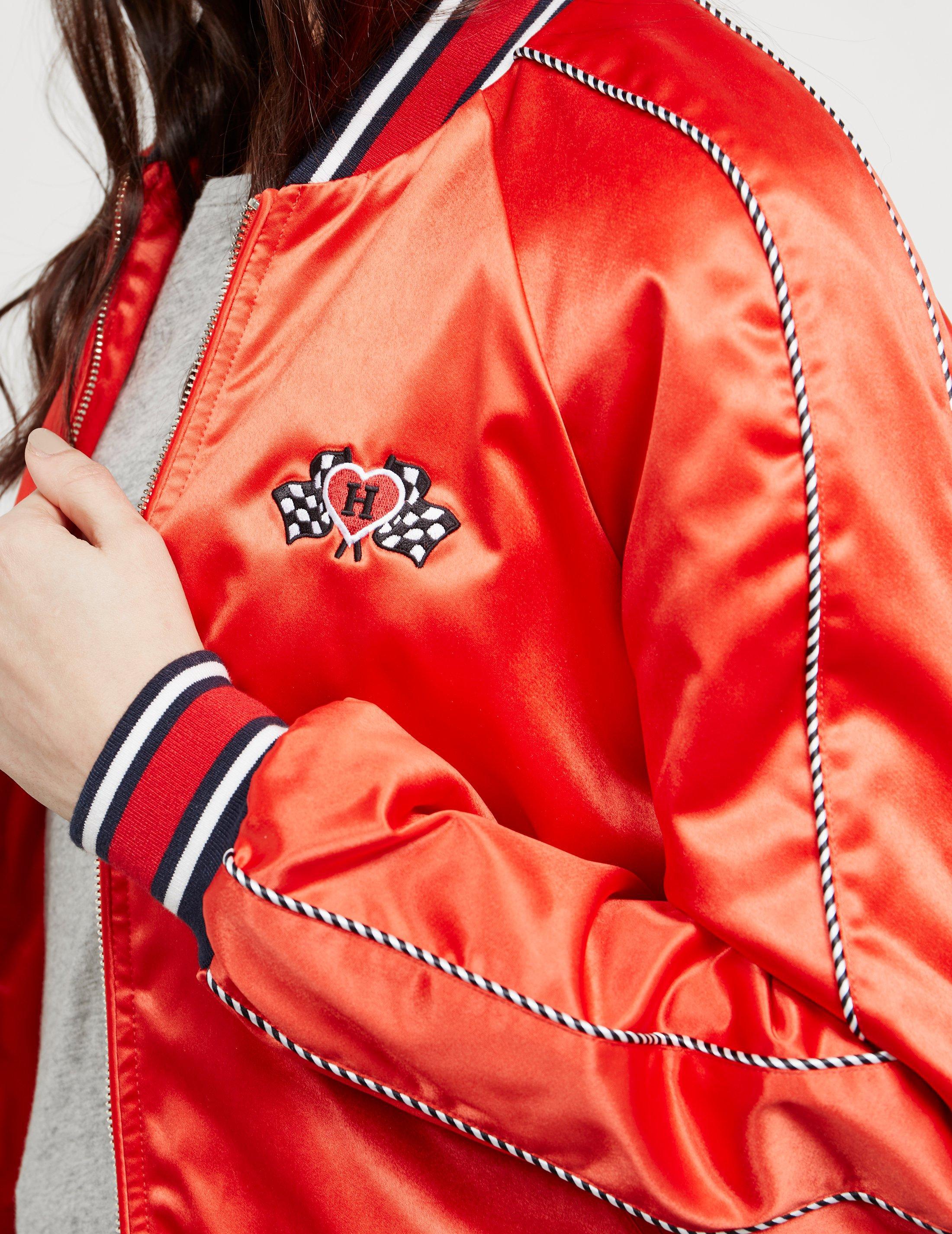 Tommy Hilfiger Womens Sandra Satin Bomber Jacket - Online Exclusive Red |  Lyst