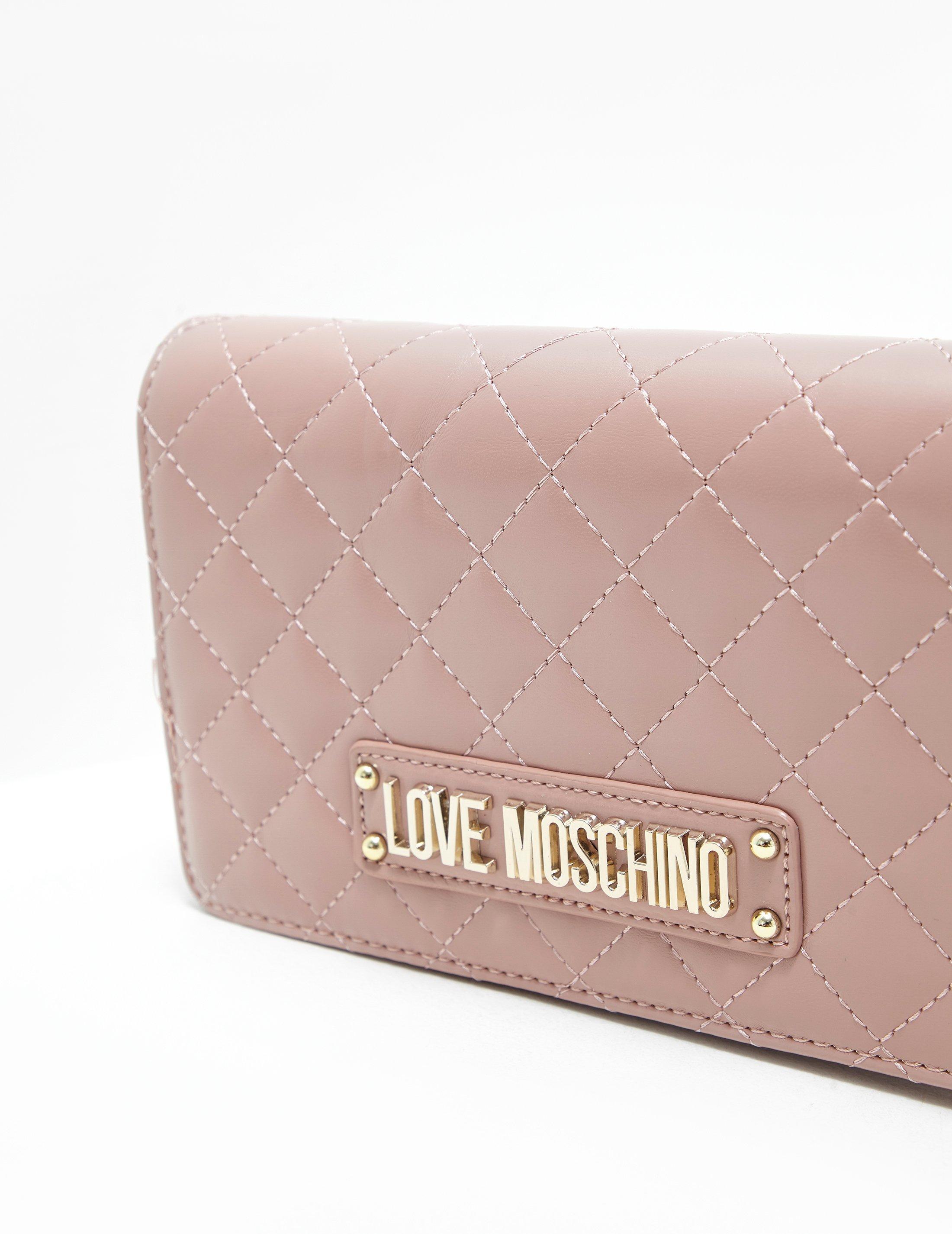 Love Moschino Quilted Chain Shoulder Bag Pink Lyst
