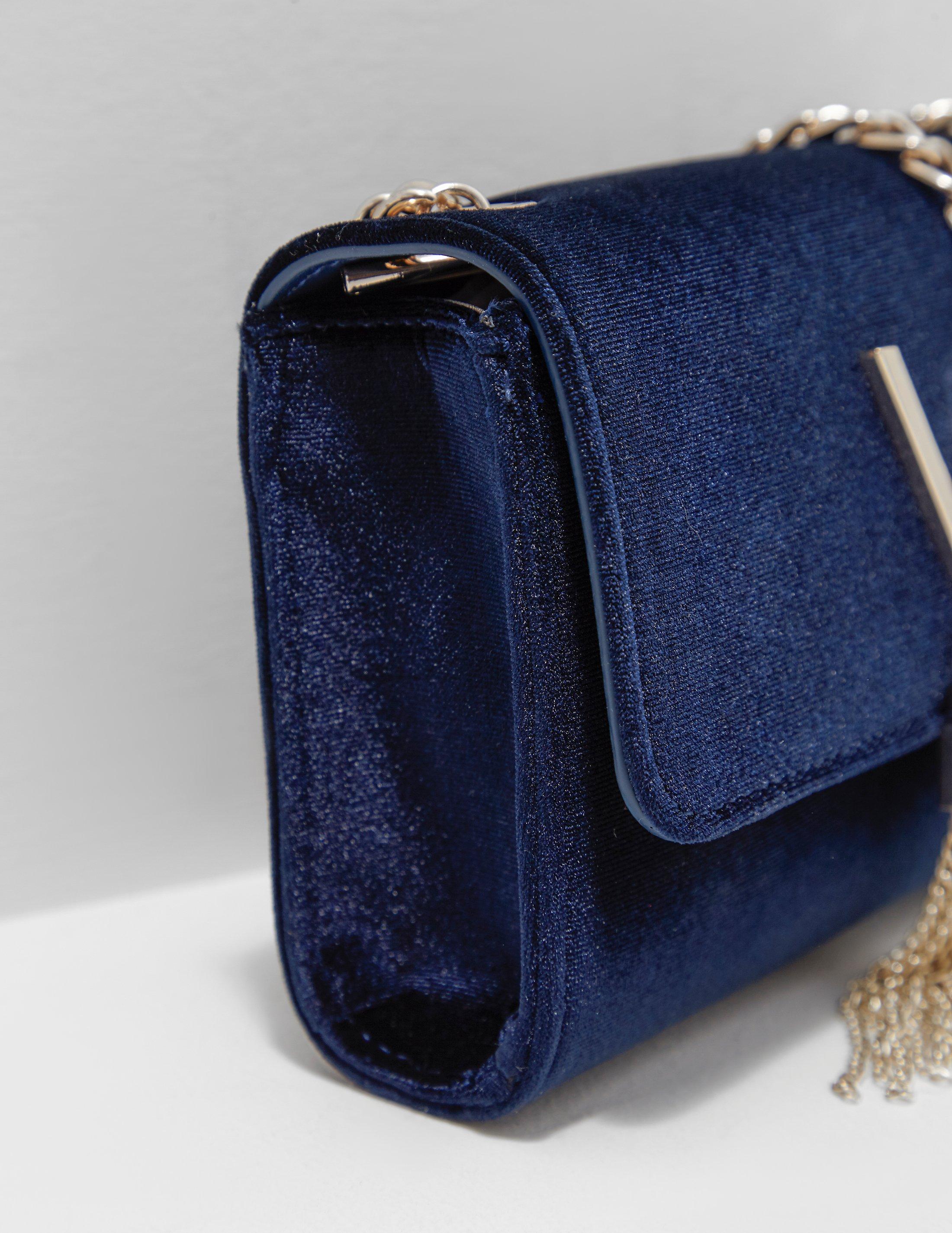 Valentino By Mario Valentino Womens Marilyn Velvet Shoulder Bag Blue - Lyst