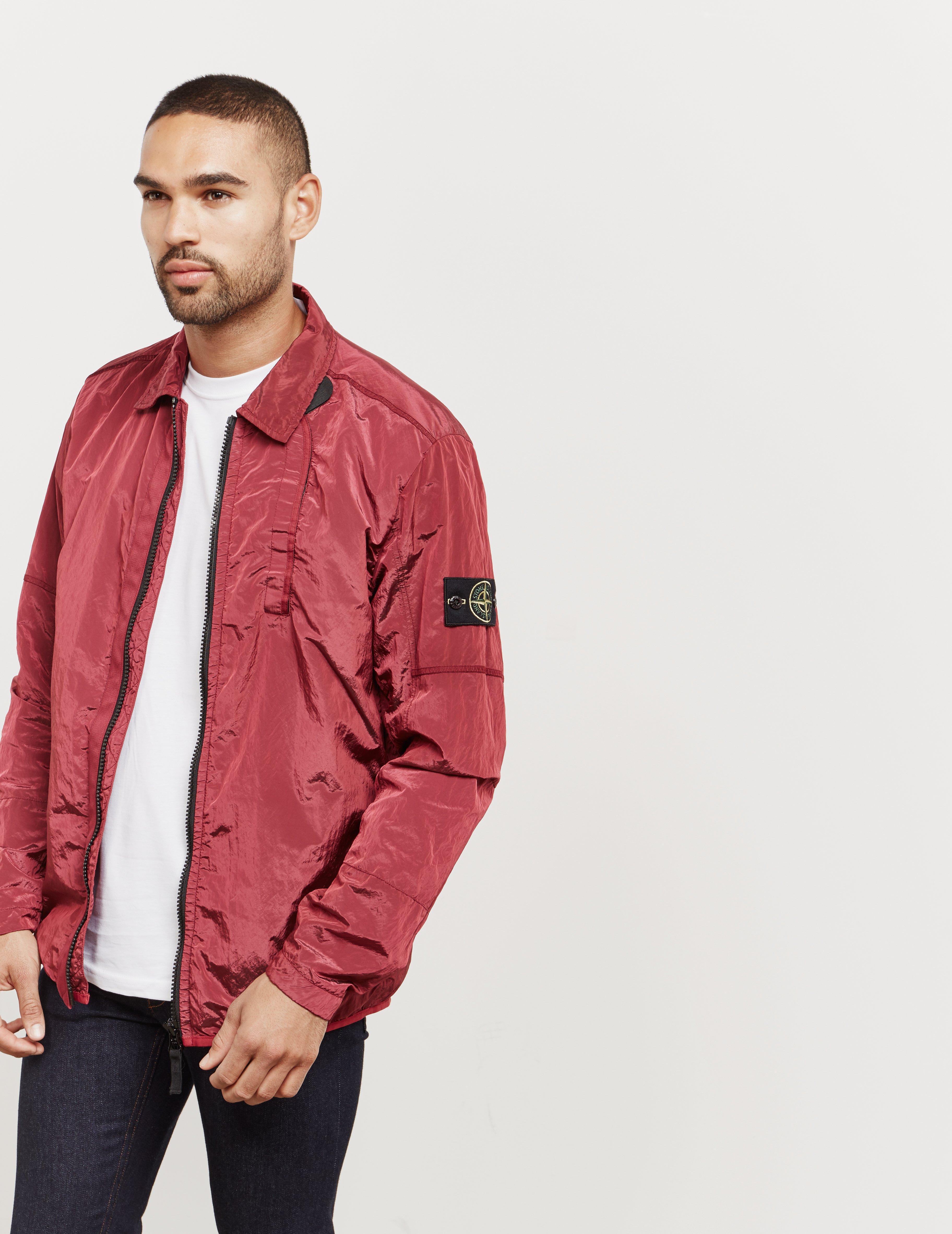 Stone Island Synthetic Mens Nylon Metal Overshirt Red for Men | Lyst