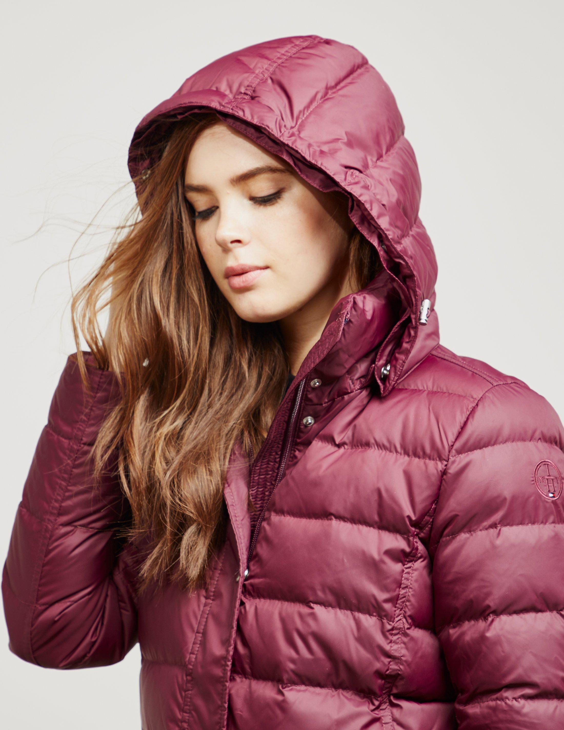 Tommy Hilfiger Womens Tyra Long Padded Jacket Red | Lyst