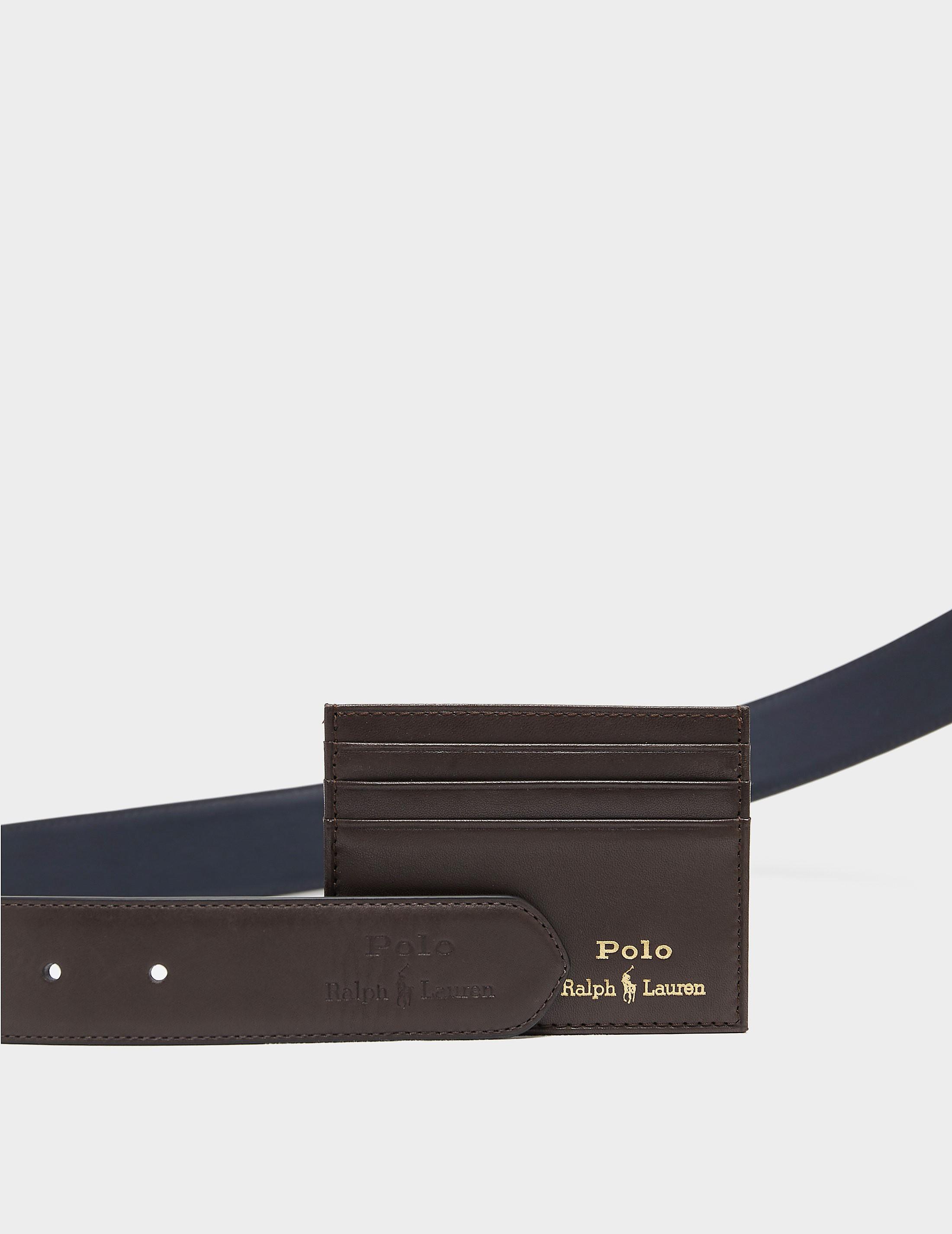 Polo Ralph Lauren Belt & Card Holder Gift Set in Black for Men Lyst