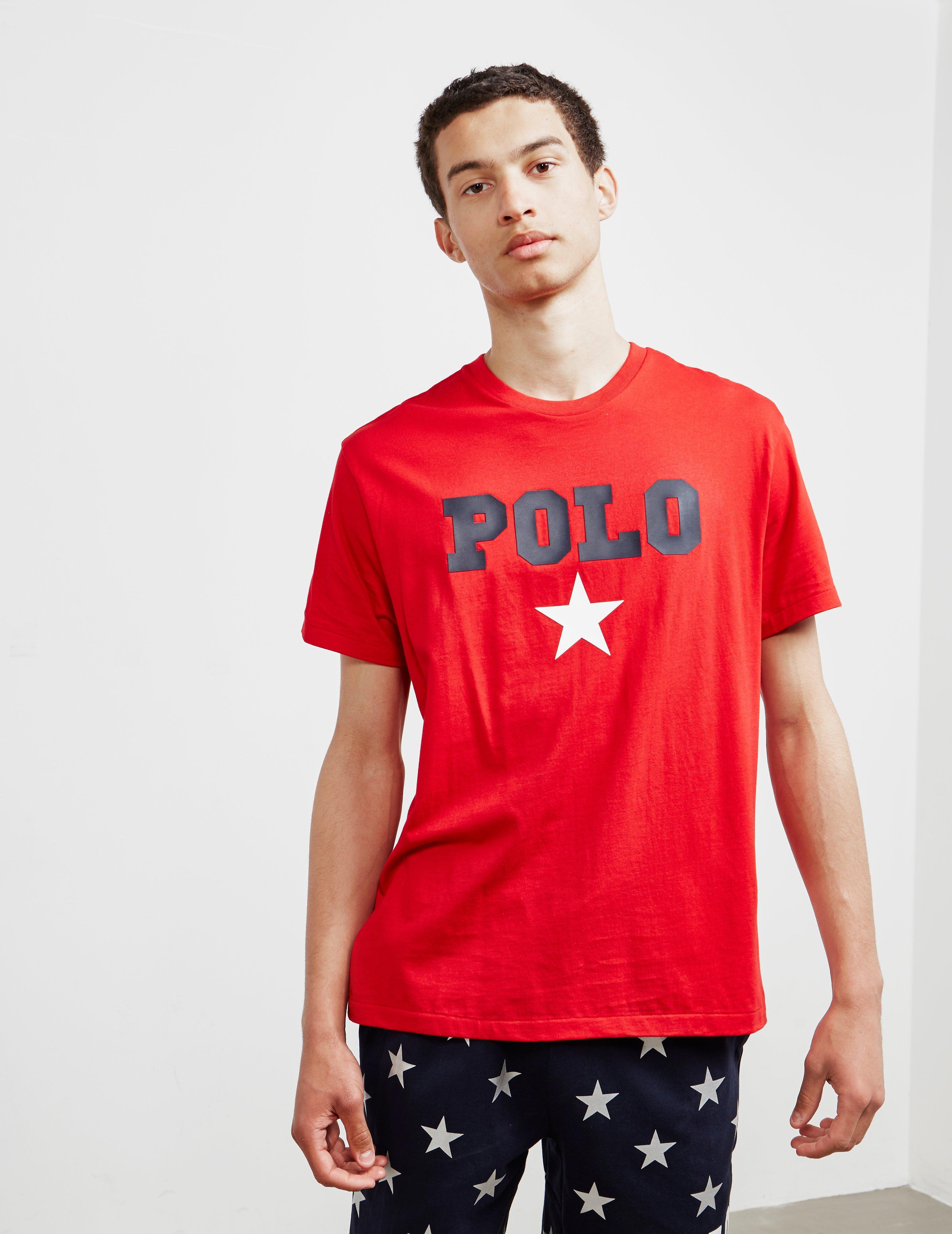 Polo Ralph Lauren Cotton Polo Star Short Sleeve T-shirt Red for Men | Lyst