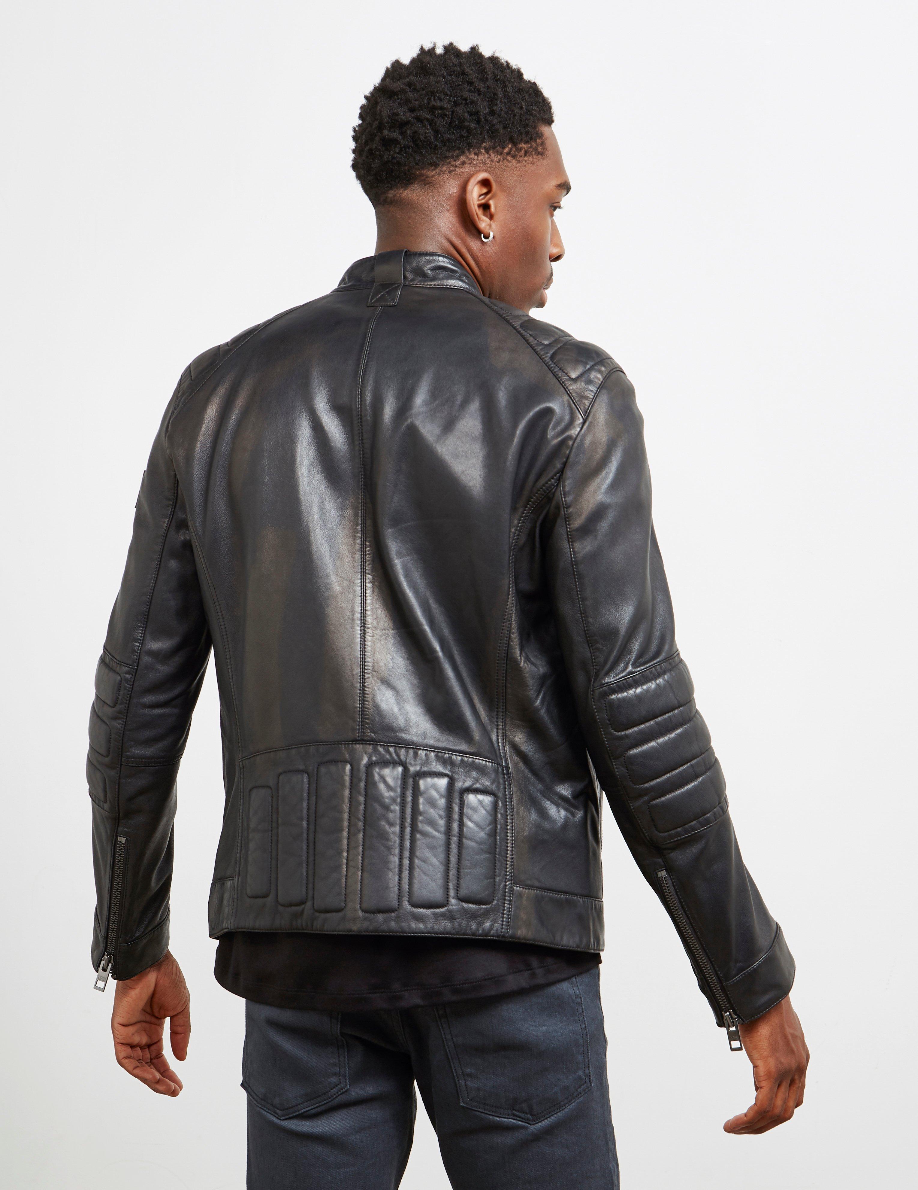 Hugo Boss Jagson 2 Leather Jacket Black 